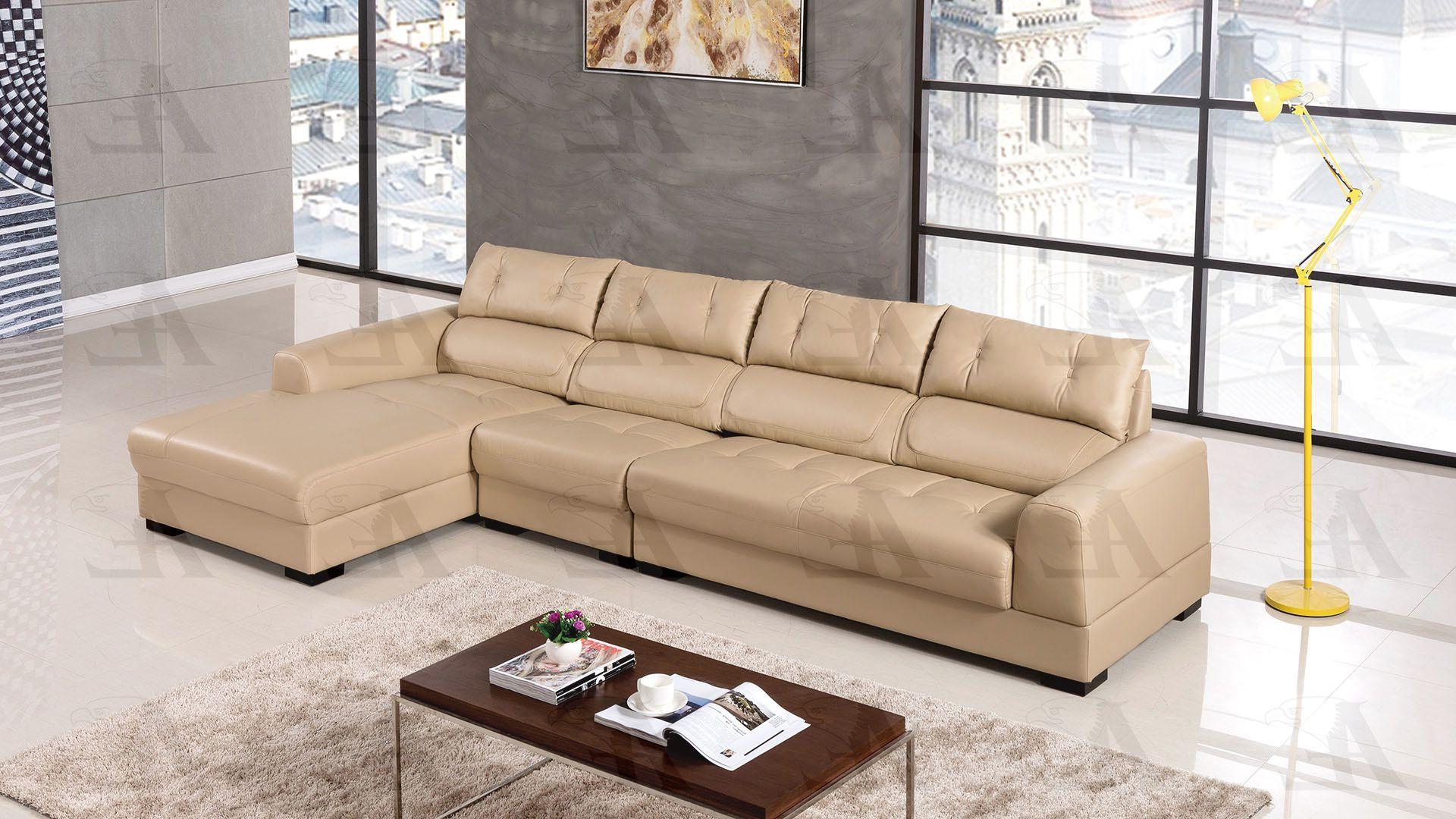 

    
Light Tan Genuine Leather Sectional Sofa RIGHT EK-L200-LT American Eagle
