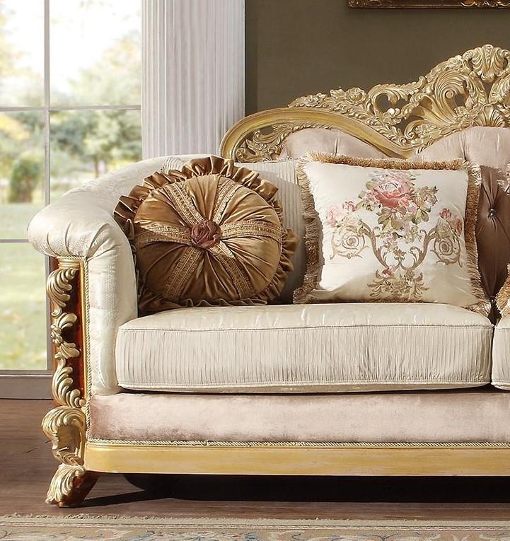 

                    
Homey Design Furniture HD-821 – SOFA Sofa Gold/Brown Fabric Purchase 
