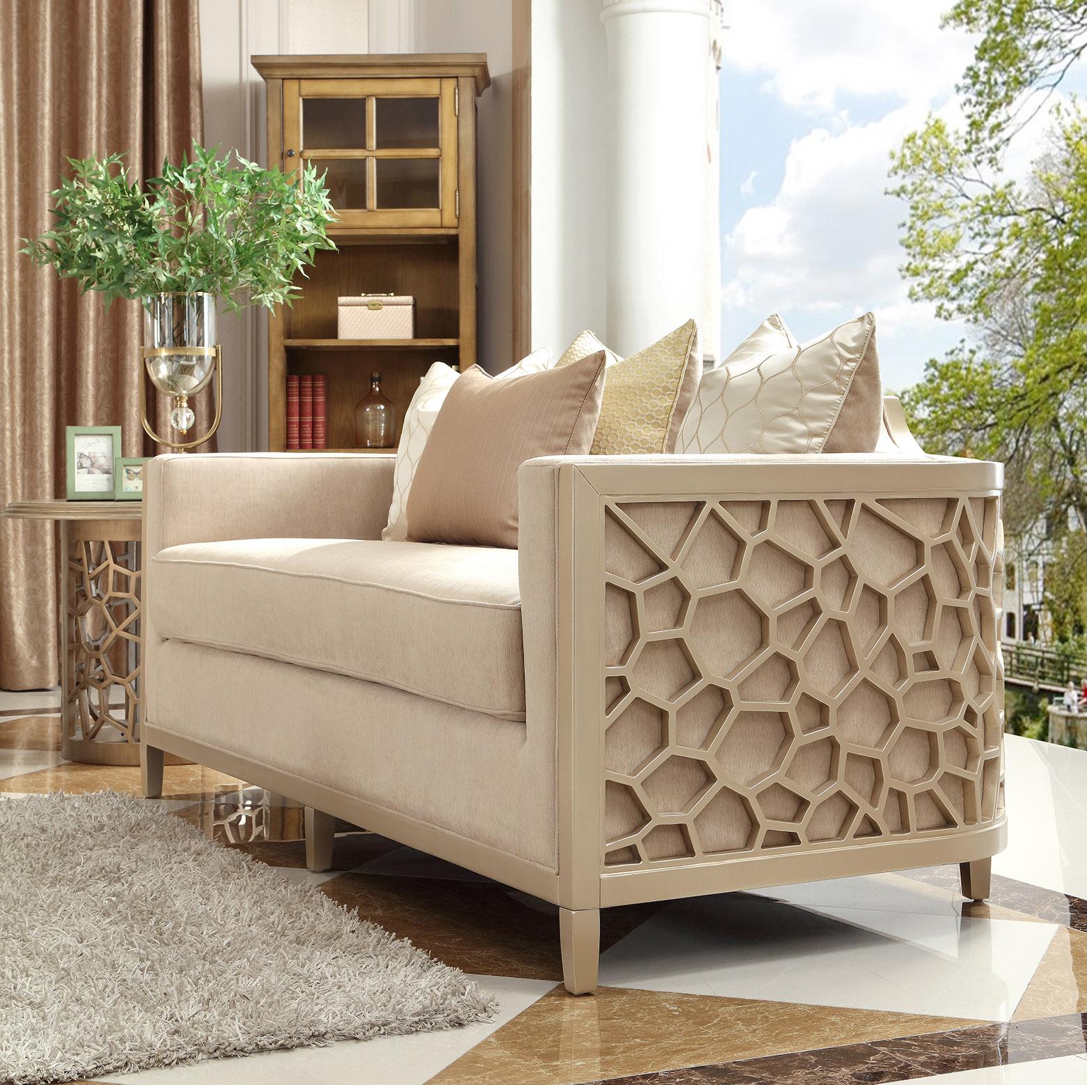 

    
Homey Design Furniture HD-8911 Sofa Set Champagne/Beige HD-8911-2PC
