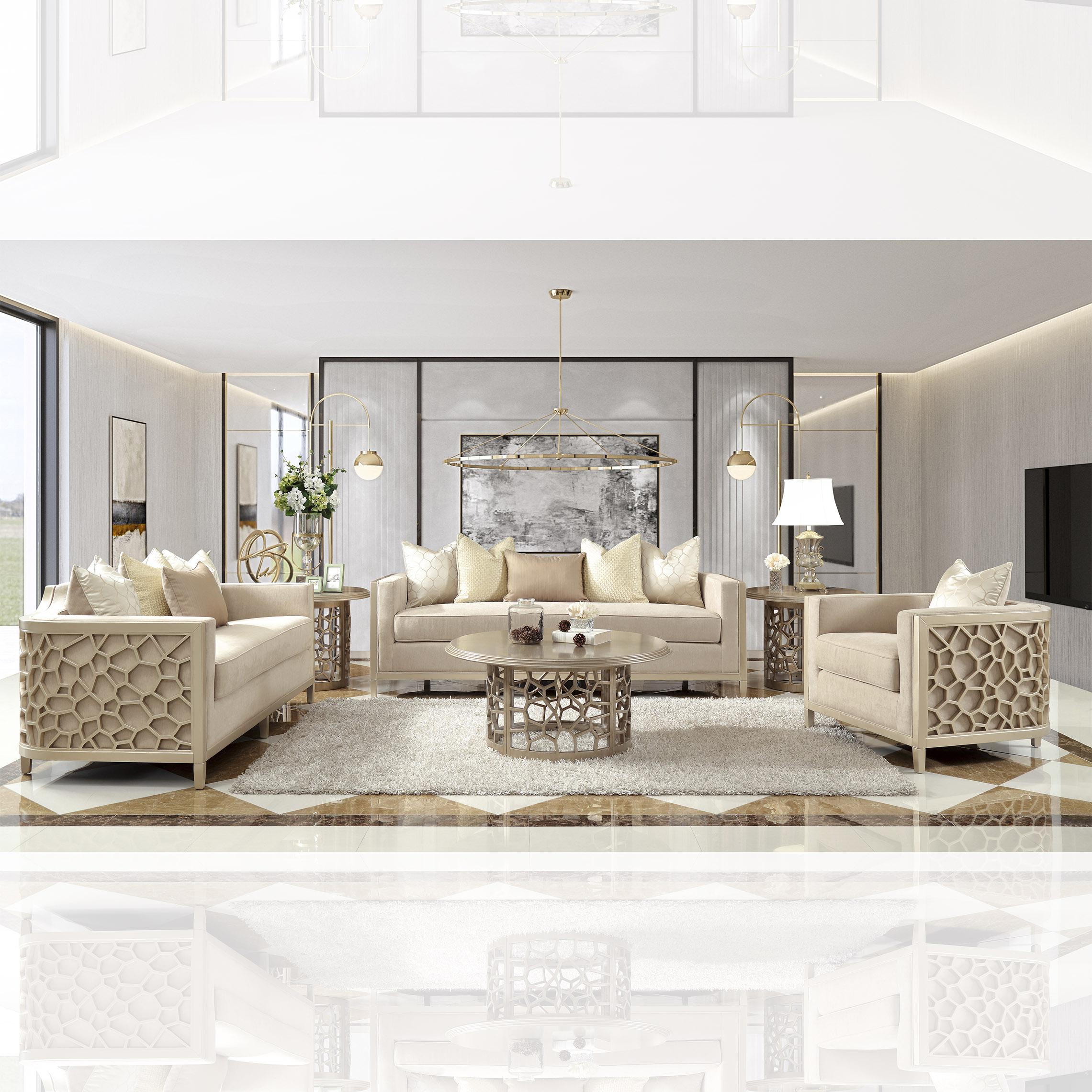 

    
Homey Design Furniture HD-8911 Sofa Champagne/Beige HD-8911-S
