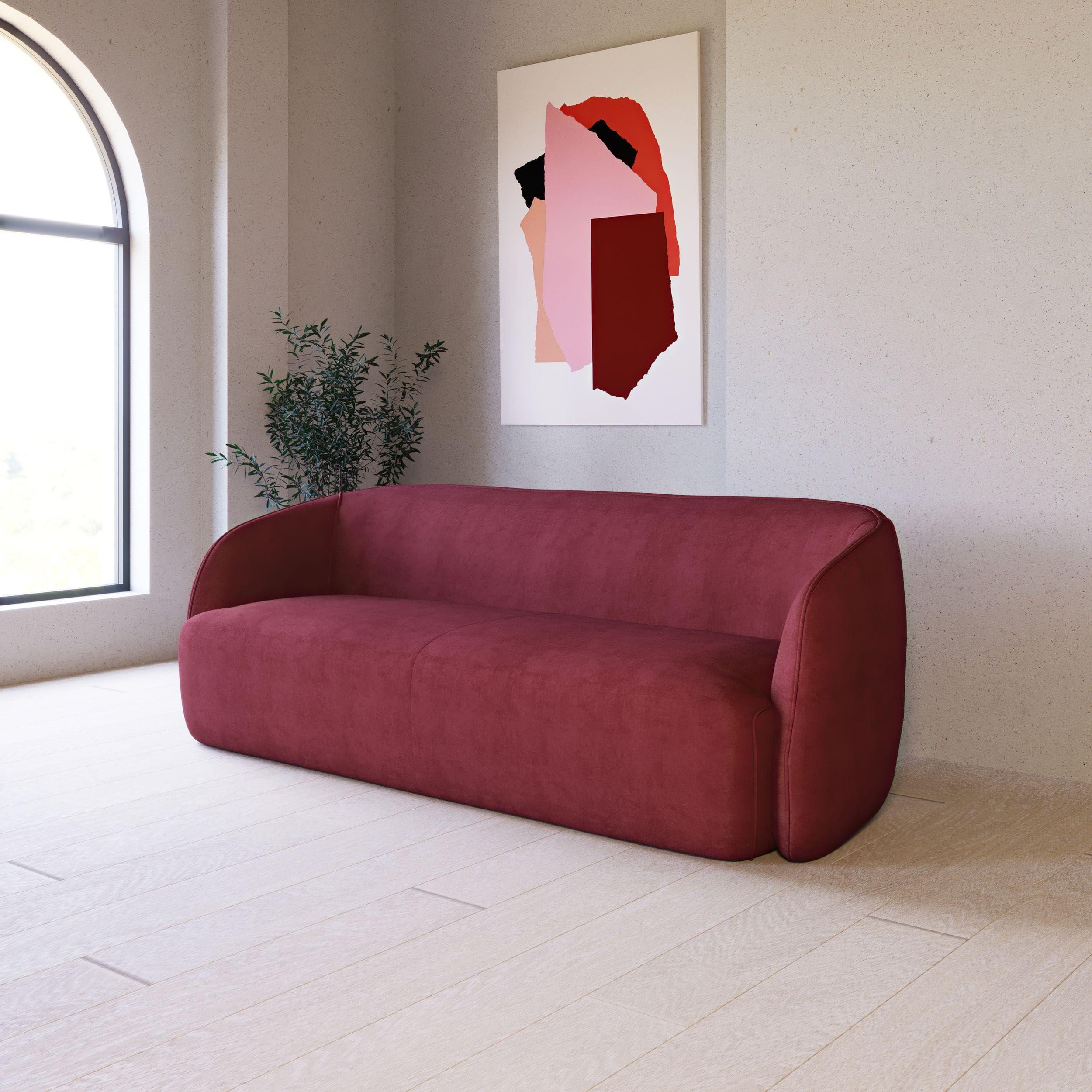 Contemporary, Modern Sofa VGUIMAKIYO VGUIMAKIYO in Red Fabric