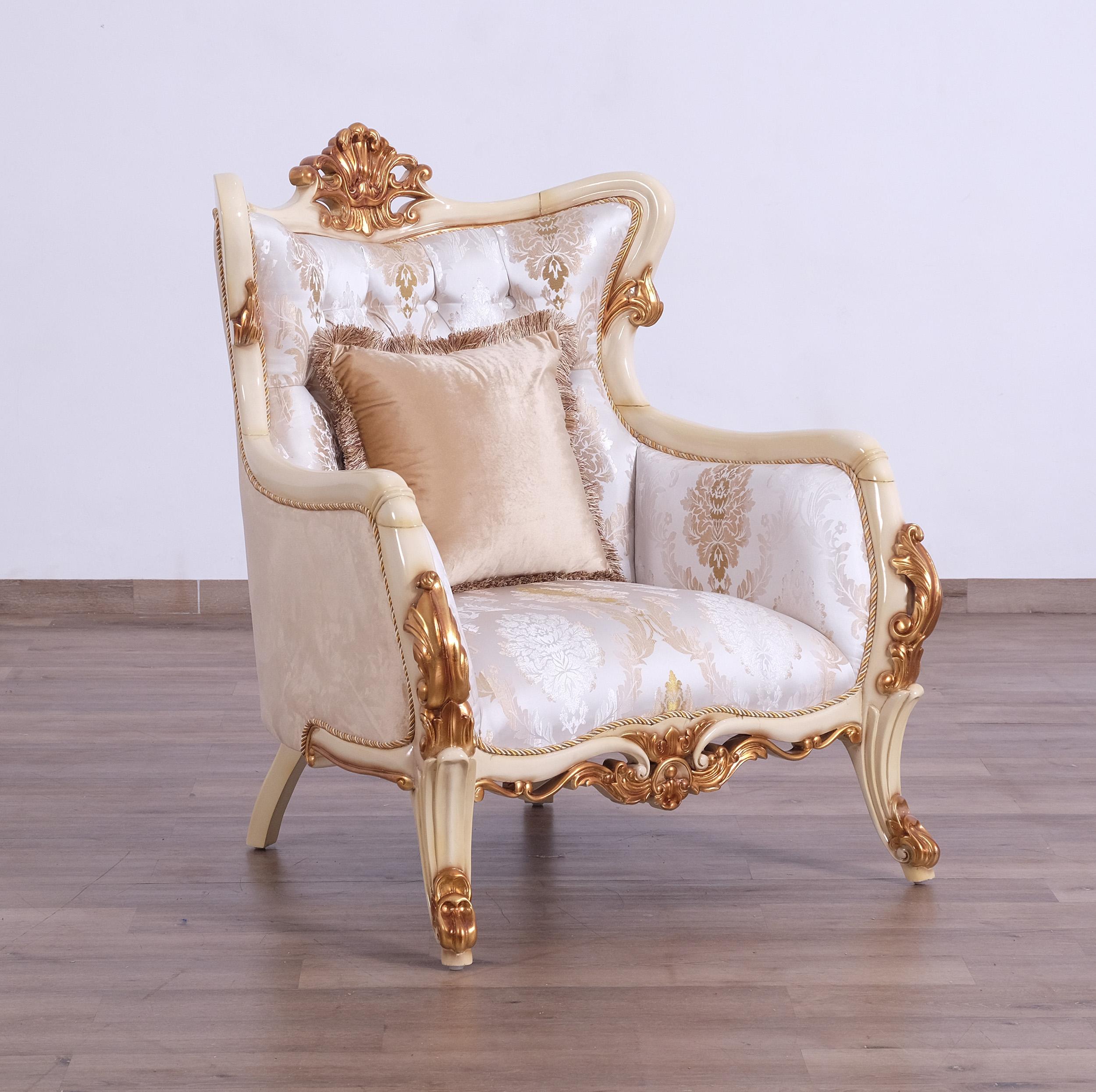 

        
663701291940Luxury Pearl Beige & Gold VERONICA III Chair Set 2 EUROPEAN FURNITURE Classic
