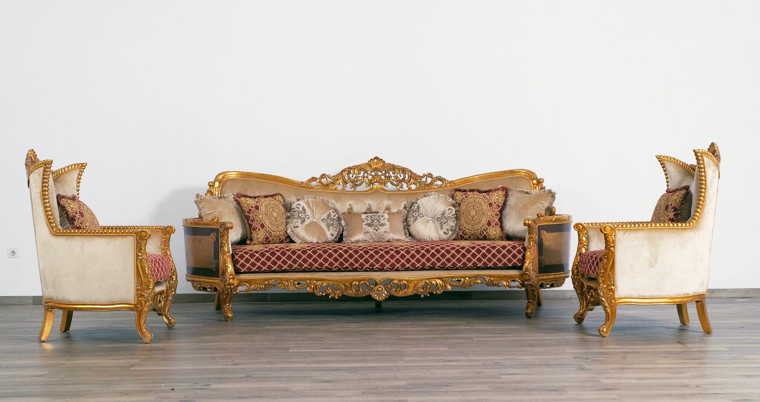 

    
 Photo  Luxury Sand Red & Gold Wood Trim MODIGLIANI Chair EUROPEAN FURNITURE Classic
