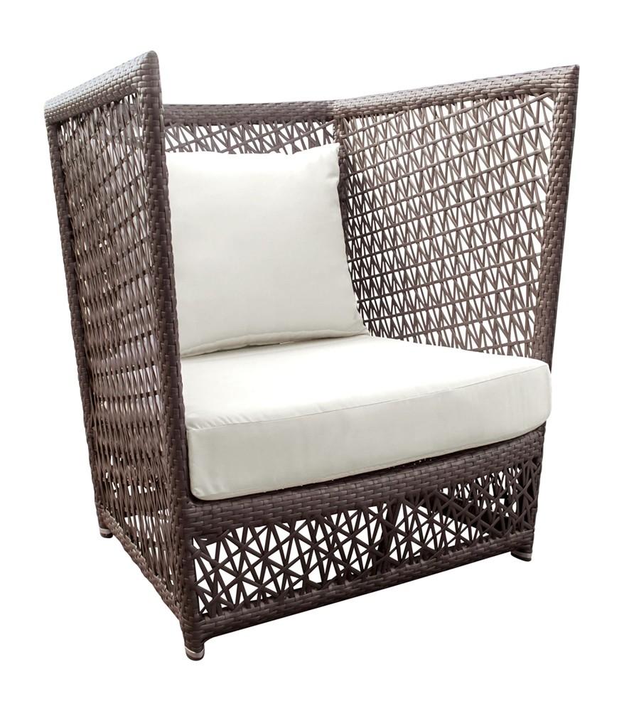 Modern Outdoor Chair Maldives PJO-1801-GRY-LC in Beige, Gray Fabric
