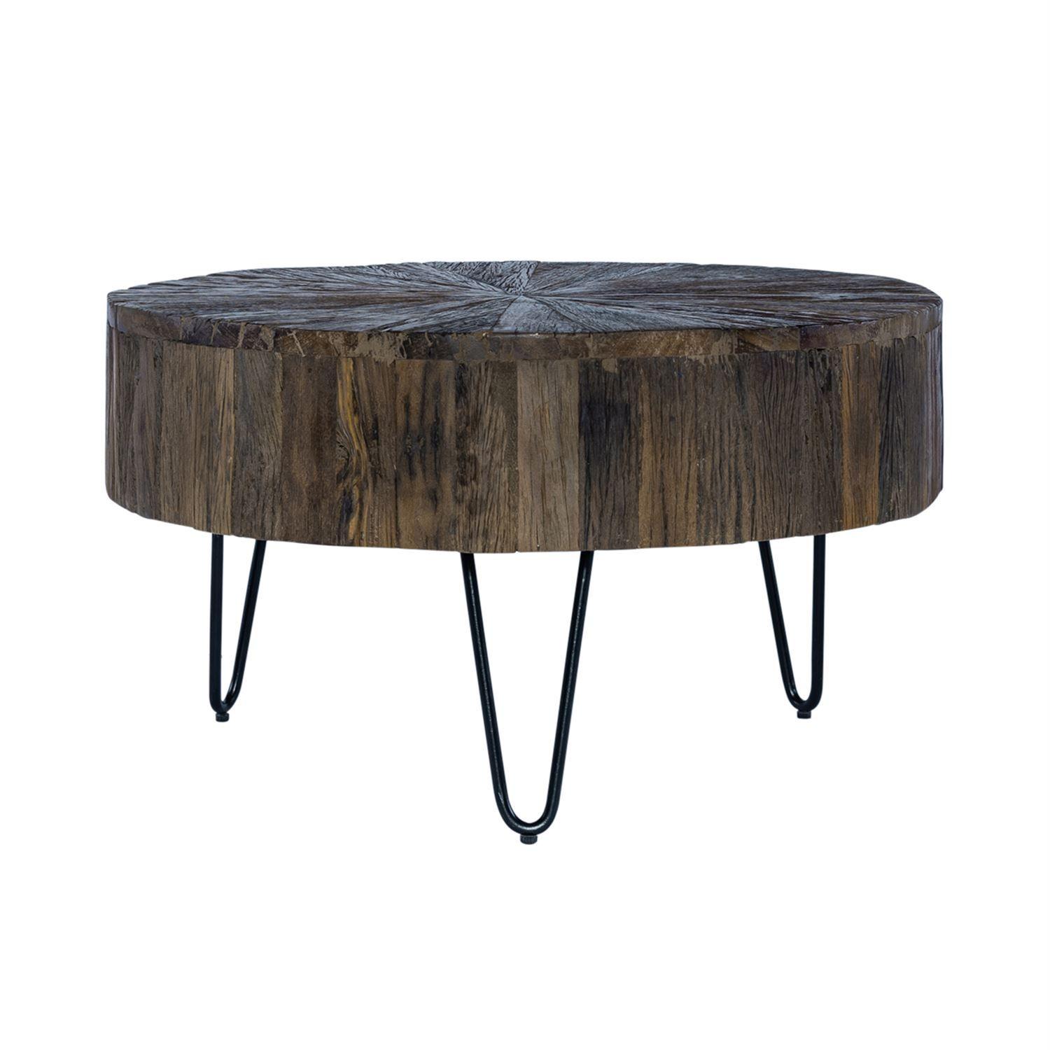 Transitional Cocktail Table Canyon 2073-AT1010 in Brown 
