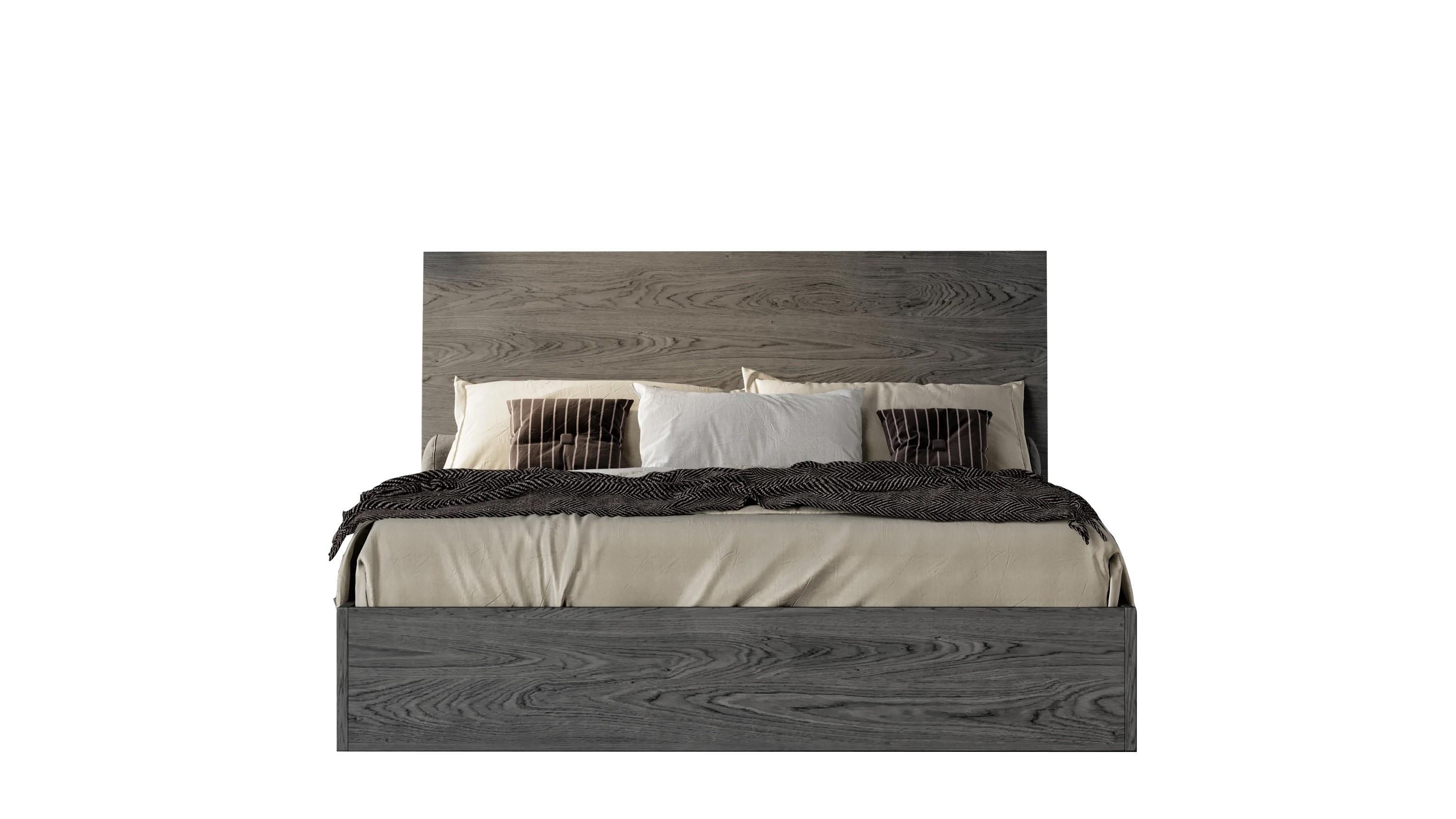 Contemporary, Modern Panel Bed Lucia VGACLUCIA-GRY-BED-F in Gray 