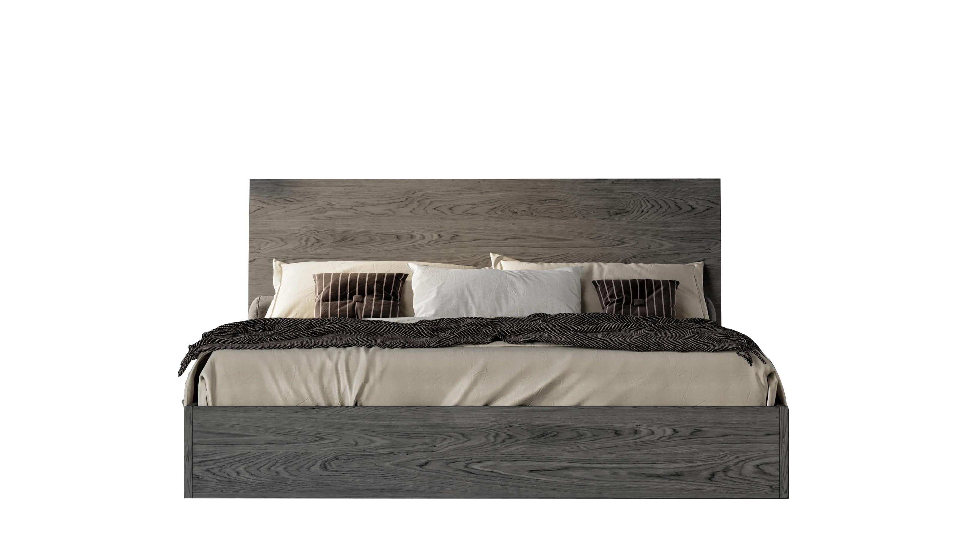Contemporary, Modern Panel Bed Lucia VGACLUCIA-GRY-BED-Q in Gray 