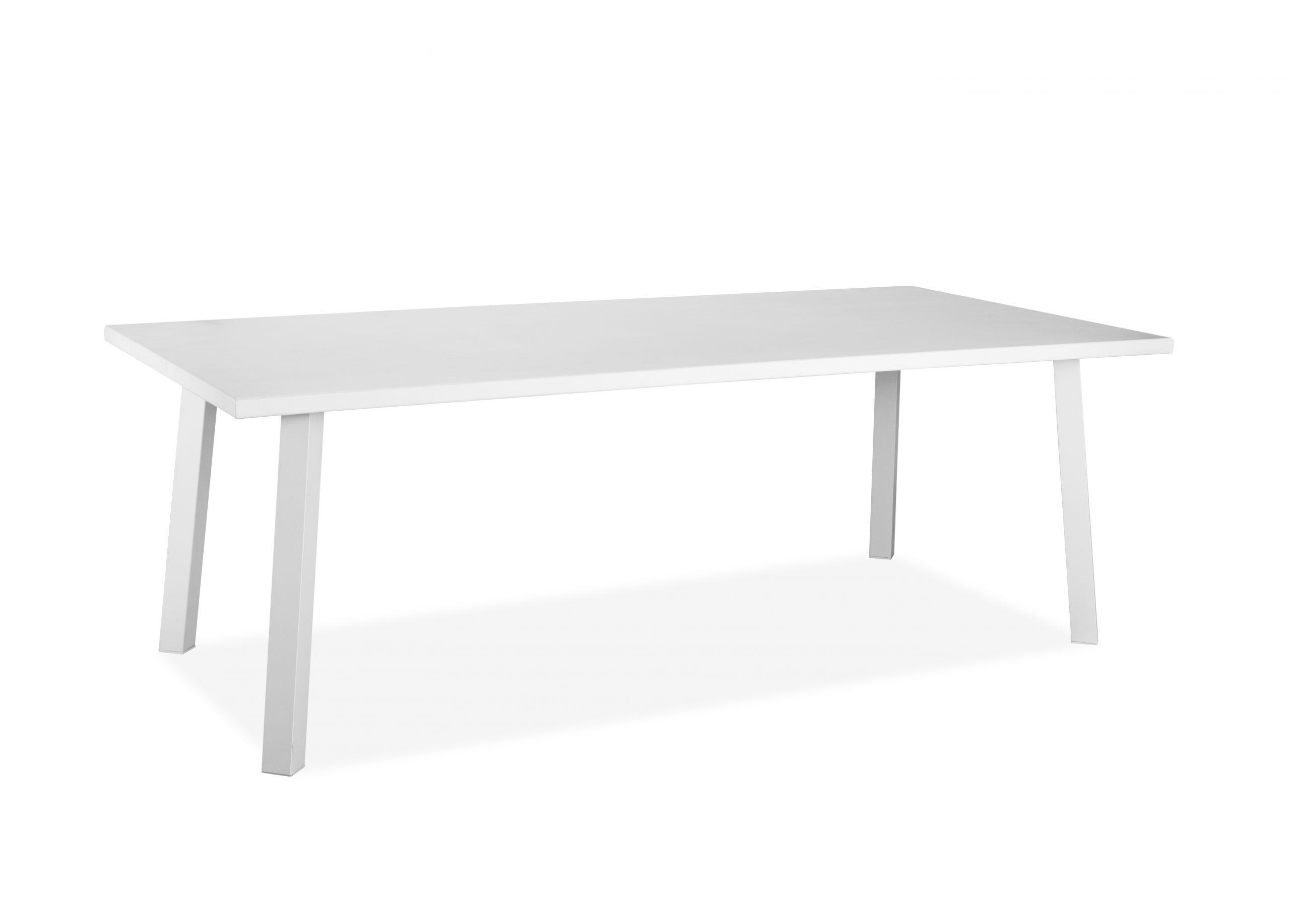

    
Contemporary Matte White Aluminium Outdoor Dining Table WhiteLine DT1593-WHT Rio
