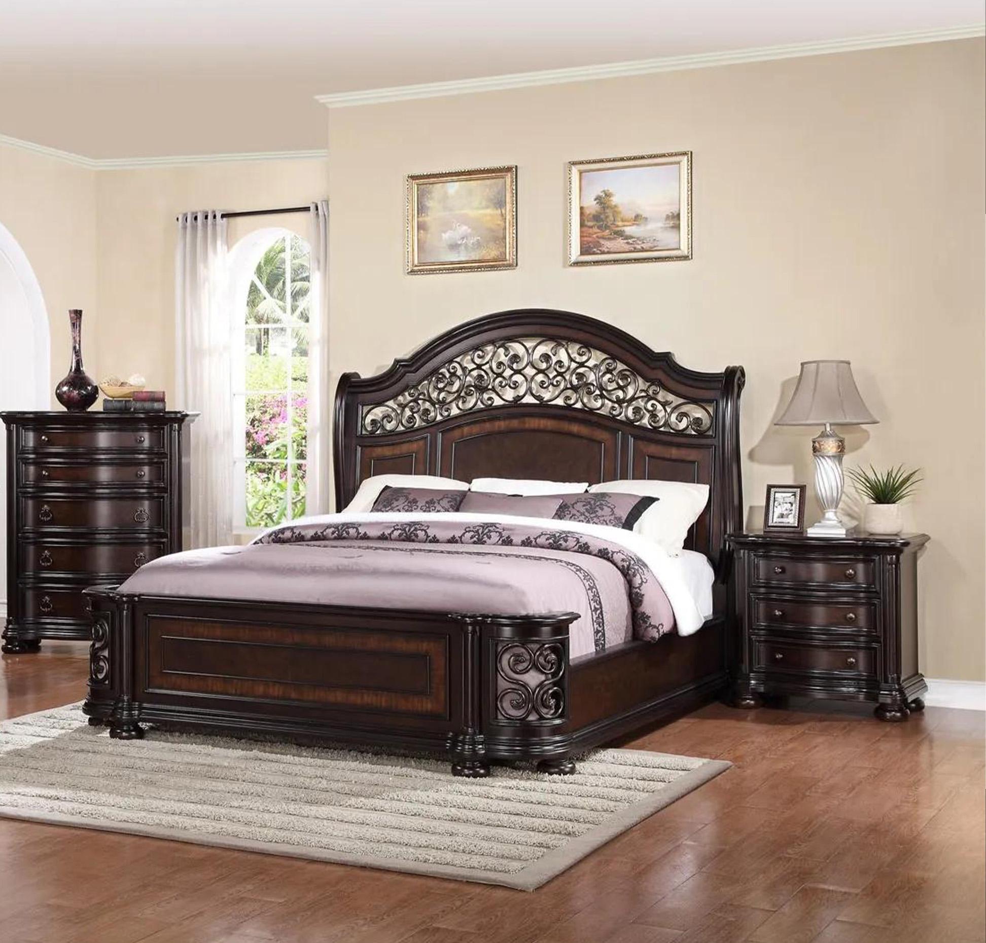 

                    
McFerran Furniture B366 Panel Bedroom Set Dark Brown  Purchase 
