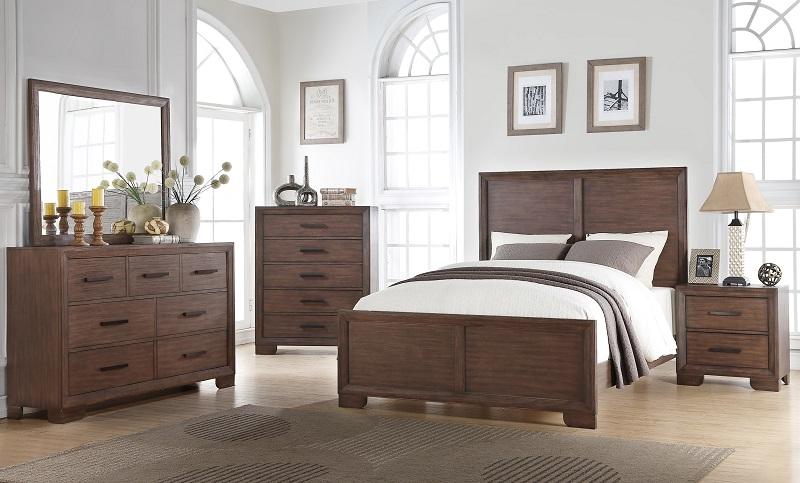 Contemporary, Traditional Platform Bed B509-Q B509-Q in Brown 