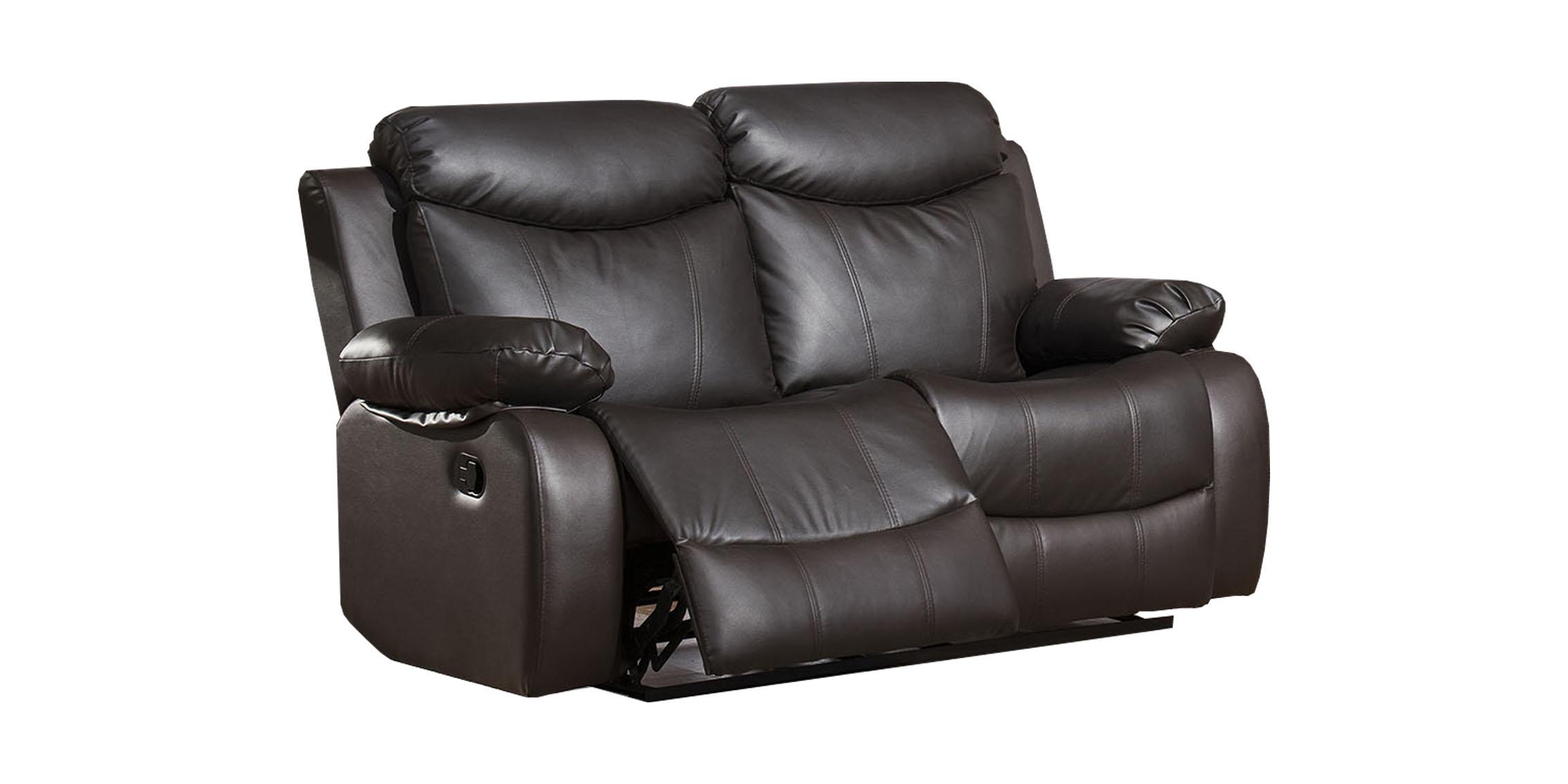 

    
McFerran SF3558 Contemporary Dark Brown PU Material Sofa Set w/ Dual Recliners 2Pcs
