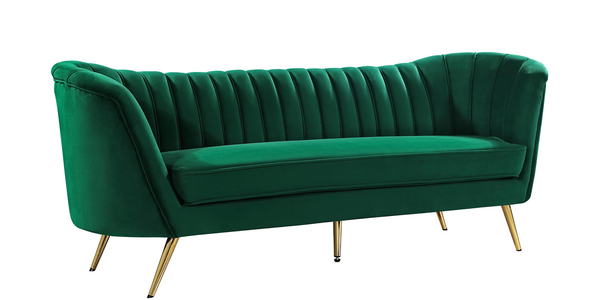 Contemporary, Modern Sofa Margo 622Green-S 622Green-S in Green Velvet