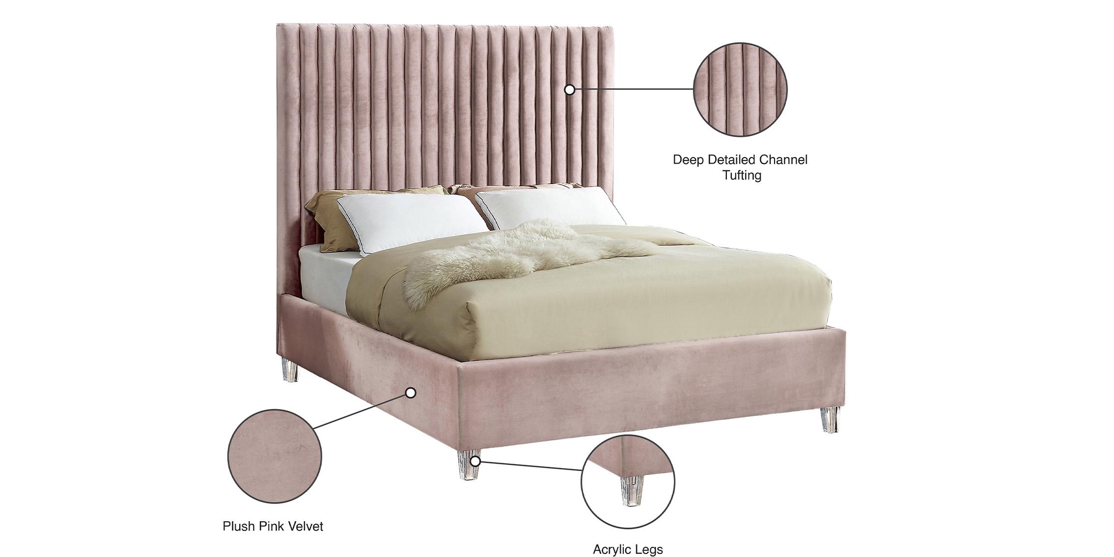 

    
Meridian Furniture Candace CandacePink-K Platform Bed Pink CandacePink-K
