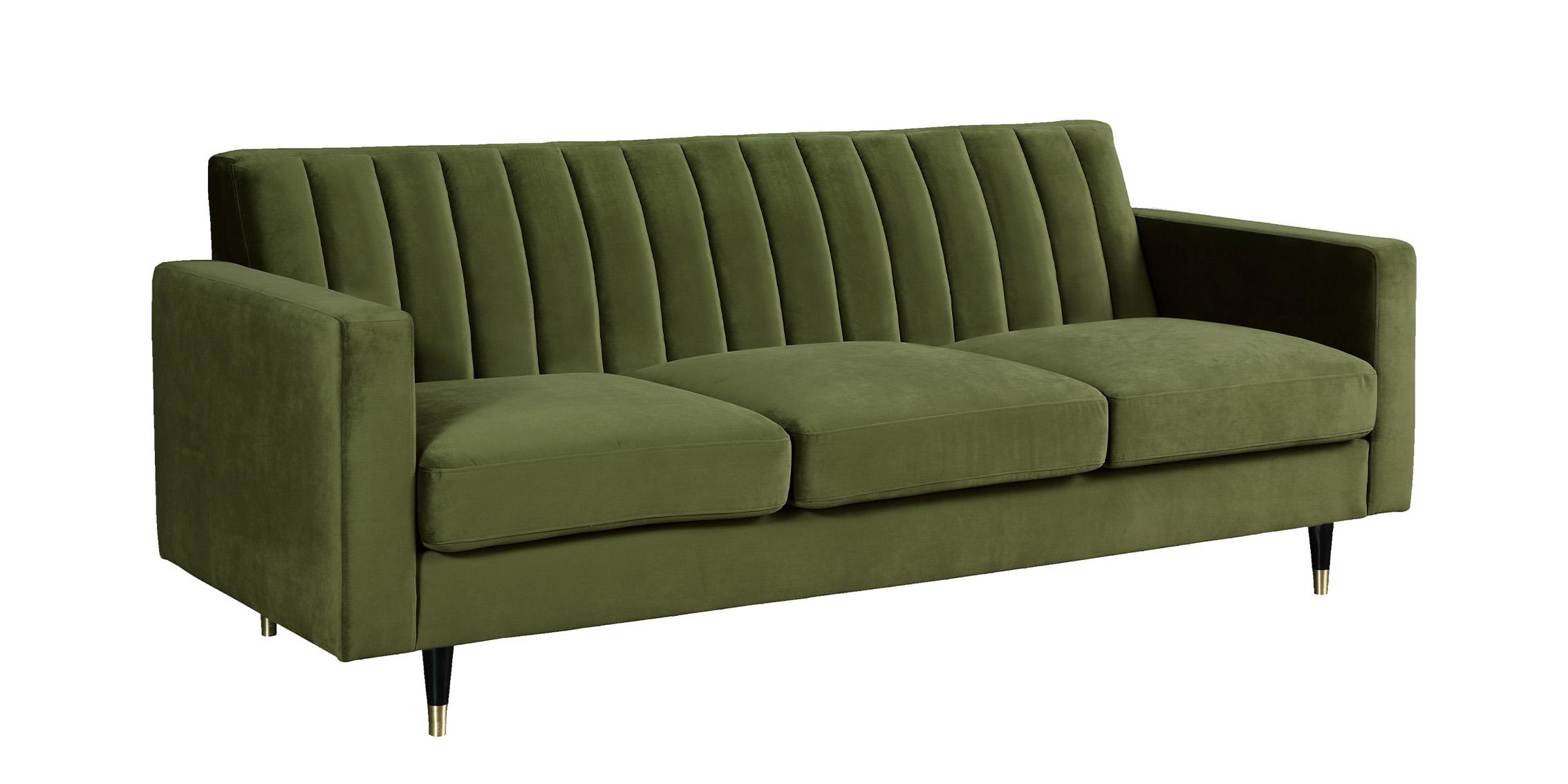 

    
Olive Velvet Channel Tufting Sofa LOLA 619Olive-S Meridian Classic Modern
