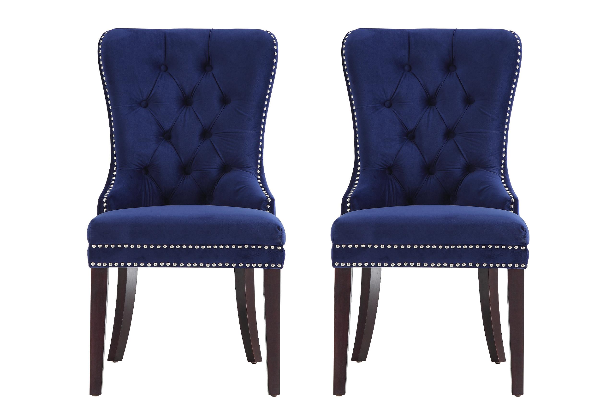 

        
Meridian Furniture Nikki 740Navy-C Dining Chair Set Navy blue Velvet 00647899948152
