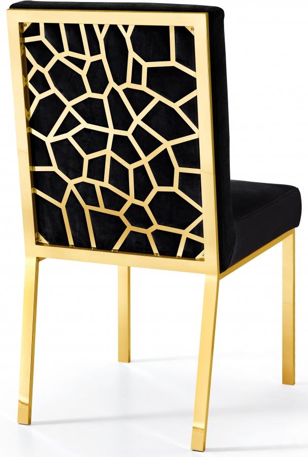 

        
Meridian Furniture Opal 737Black-C-Set-4 Dining Side Chair Black Velvet 0647899948640

