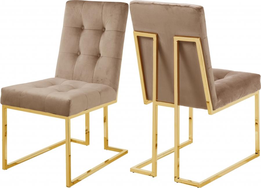 

    
Beige Velvet Dining Chair Set 4Pcs Pierre 714BE-C Meridian Contemporary
