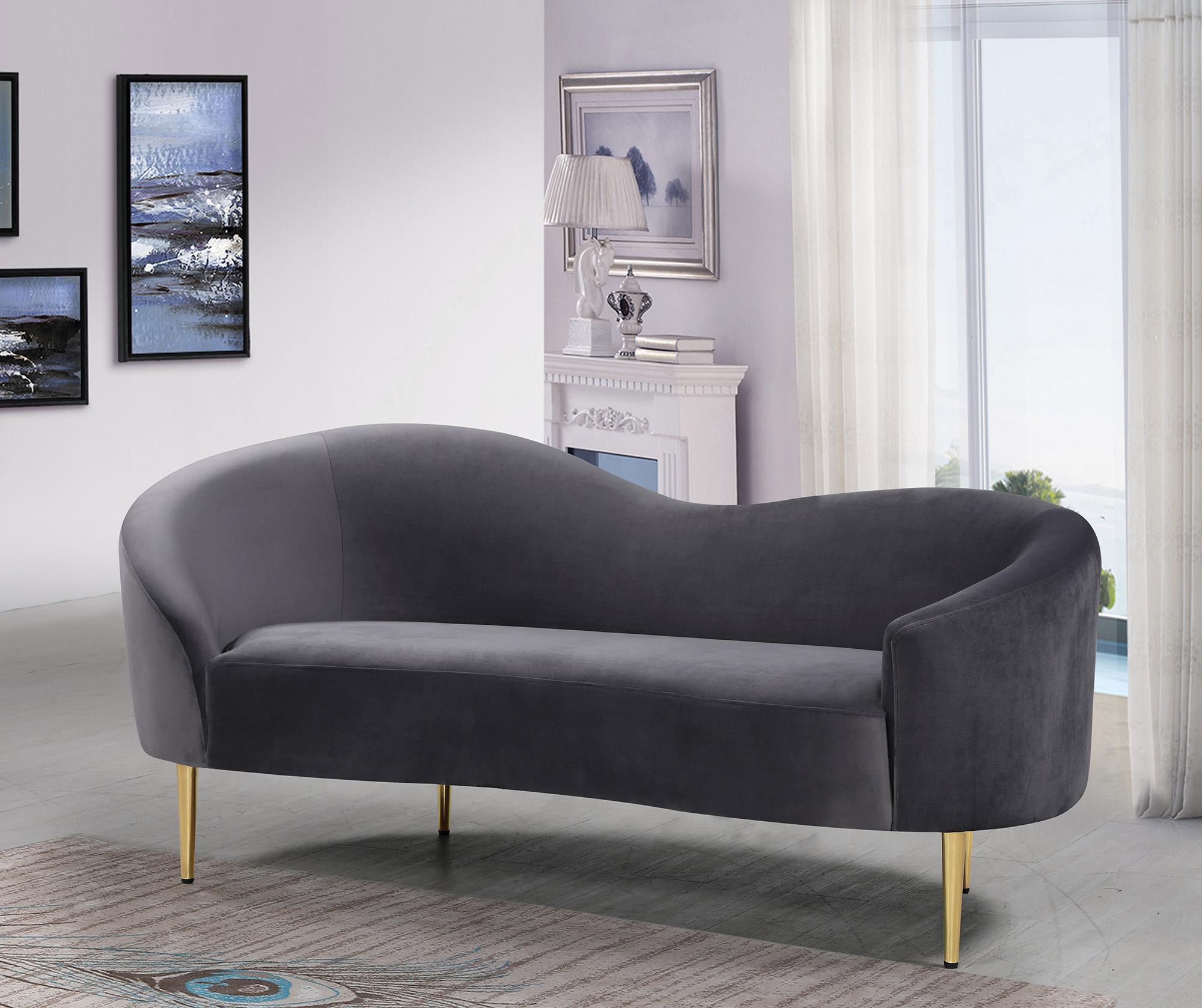 

        
Meridian Furniture RITZ 659Grey-S-Set-3 Sofa Set Gray Velvet 704831402452
