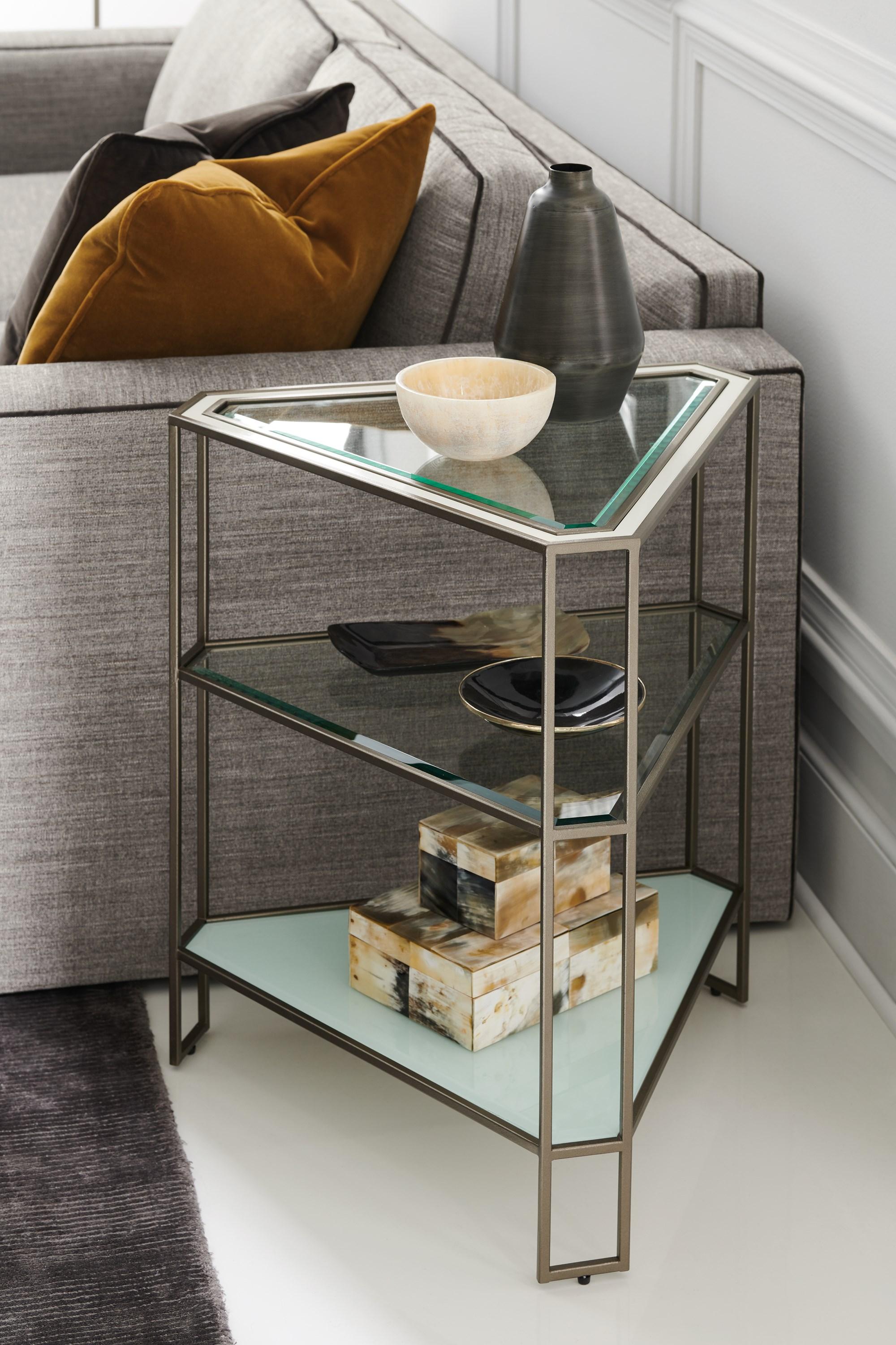 

        
Caracole STAGE LEFT OR RIGHT End Table Clear/Gold  662896032857
