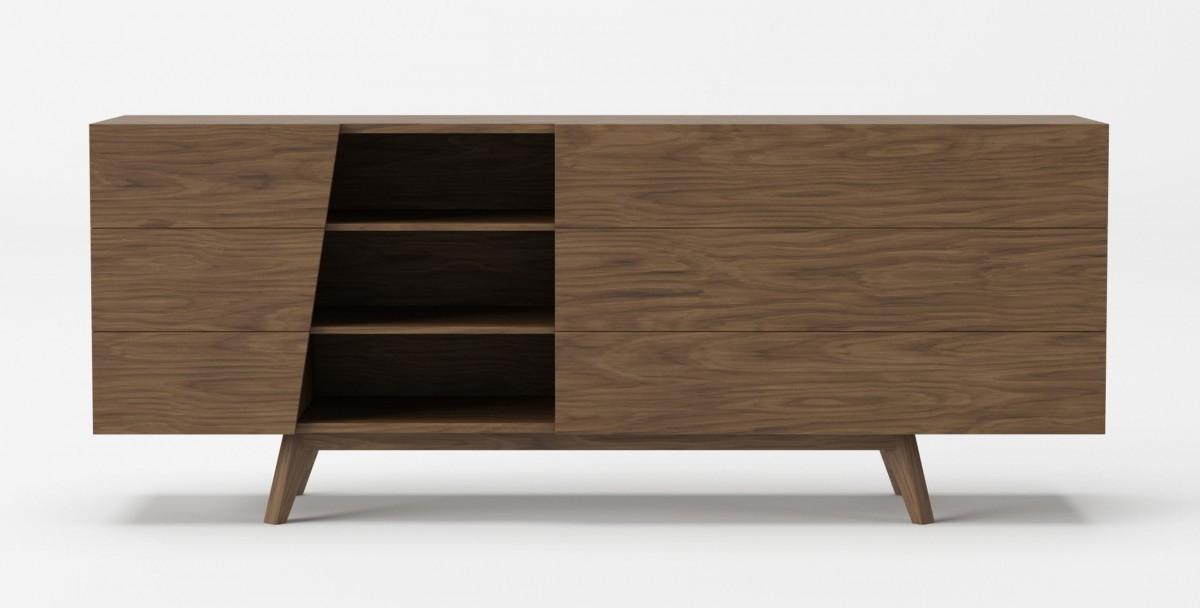 

    
Mid-century Walnut Dresser Contemporary VIG Modrest Abelard
