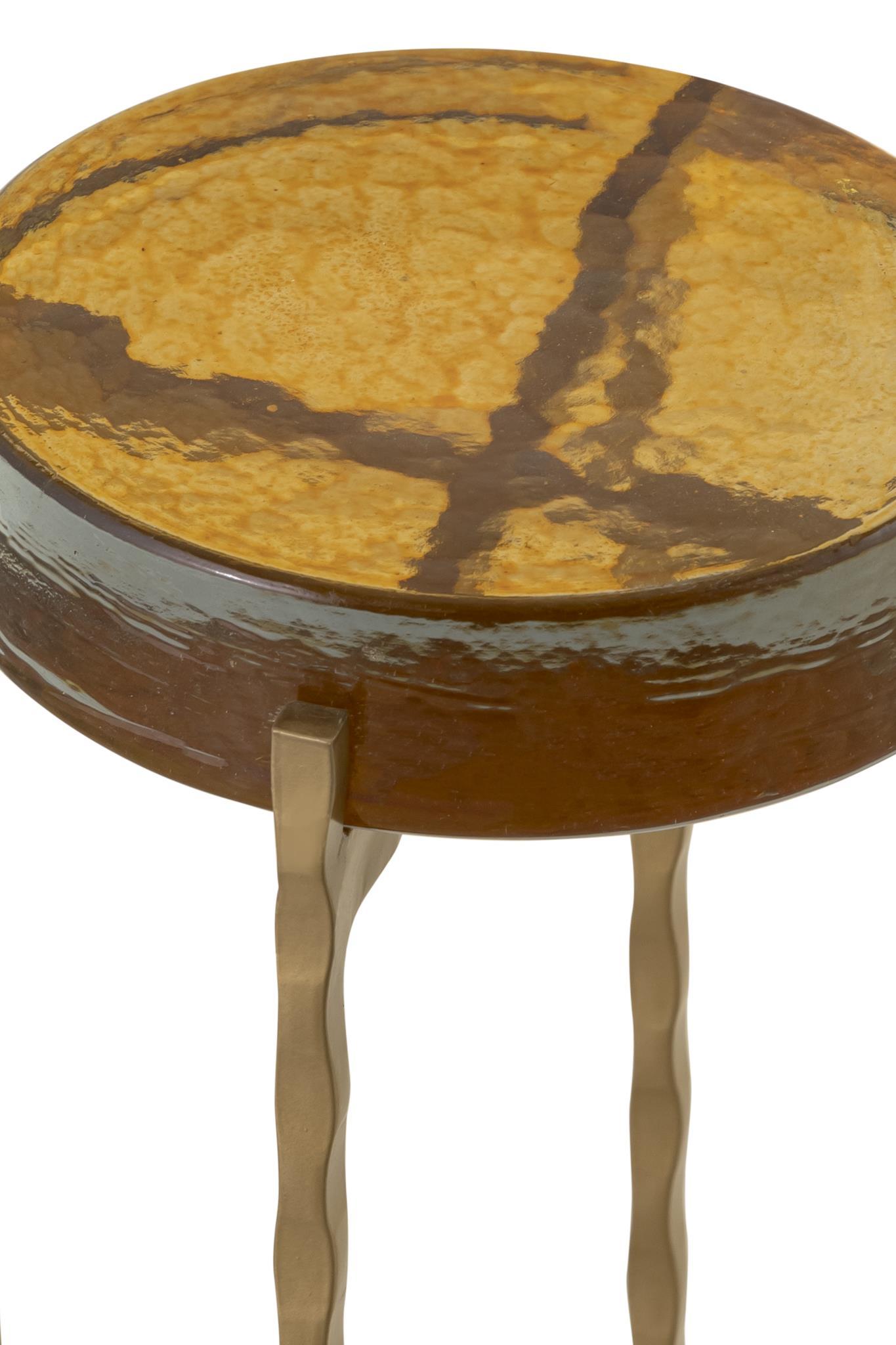 

    
Modern Amber Glass Drink Table Albany Living T703-9
