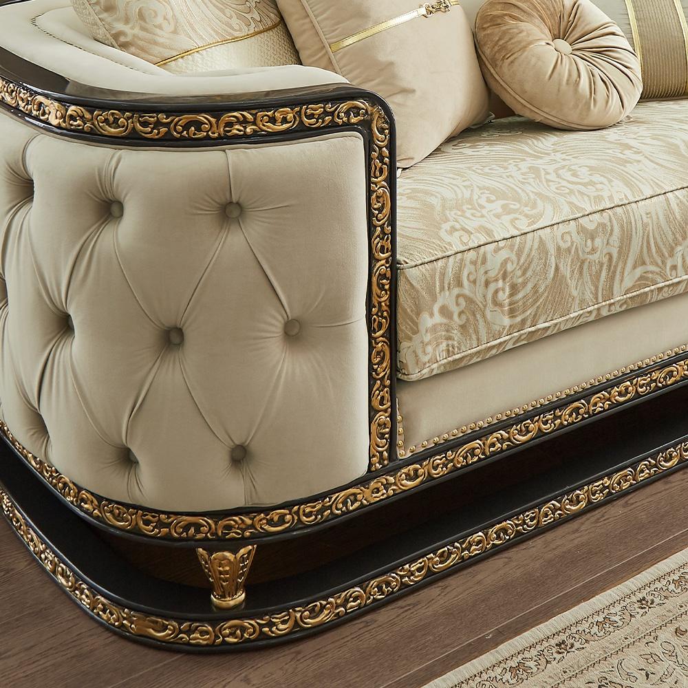 

                    
Homey Design Furniture HD-9010 Sofa Gold/Beige Fabric Purchase 
