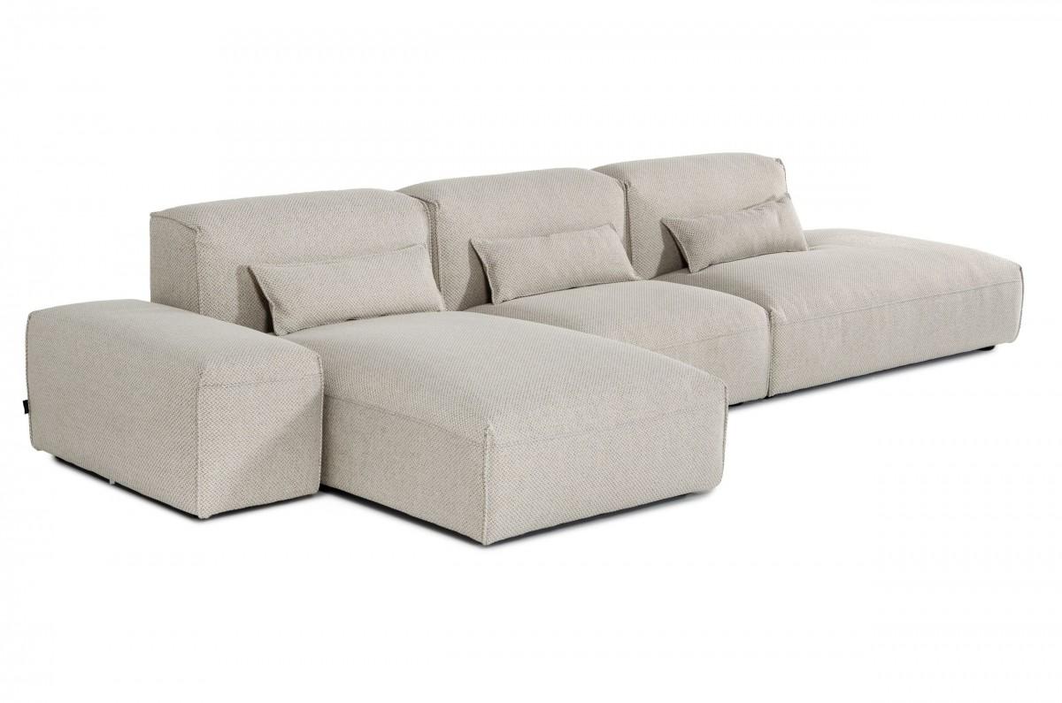Modern Sectional Sofa Bravo VGCF610-LAF-SECT in Beige Fabric