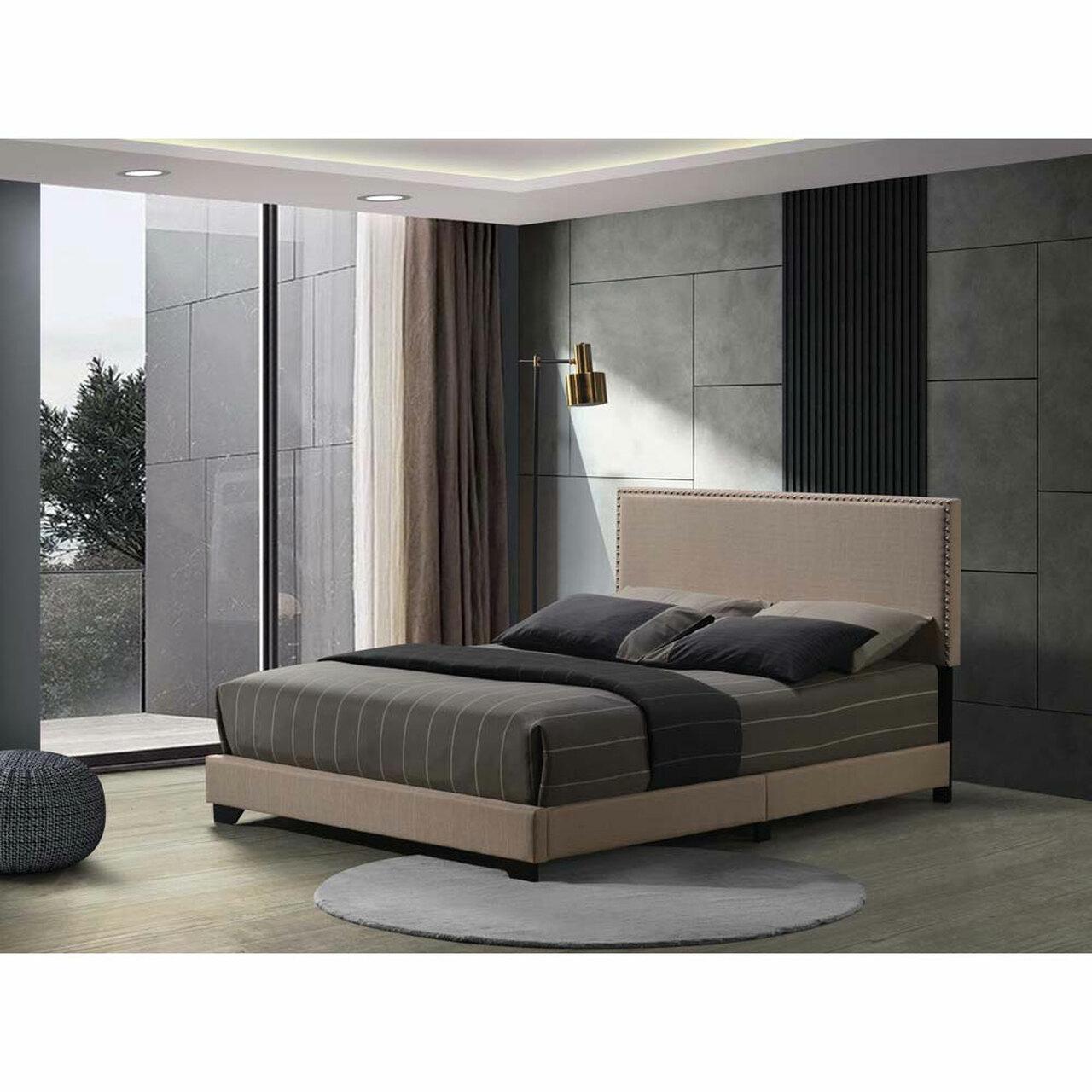 

    
Acme Furniture Leandros Queen Bed Beige 27420Q
