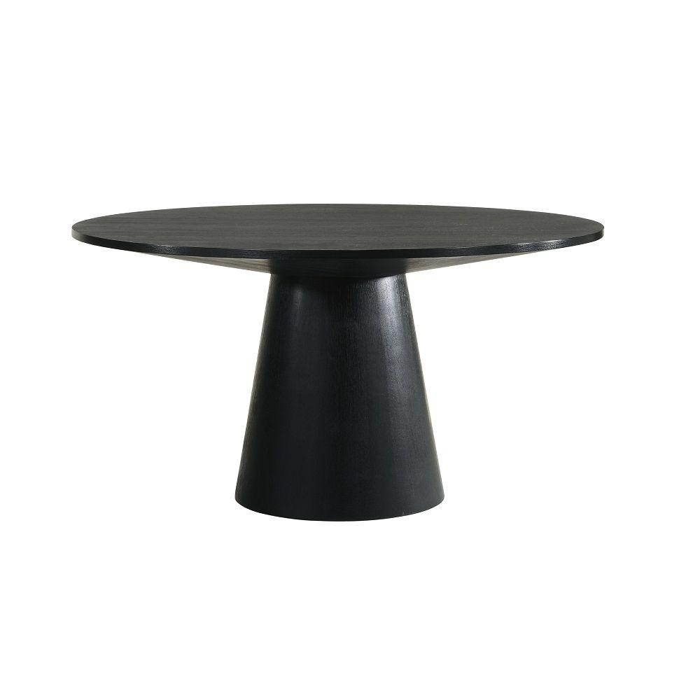 Modern Dining Table Froja Round Dining Table DN01802-RT DN01802-RT in Black 