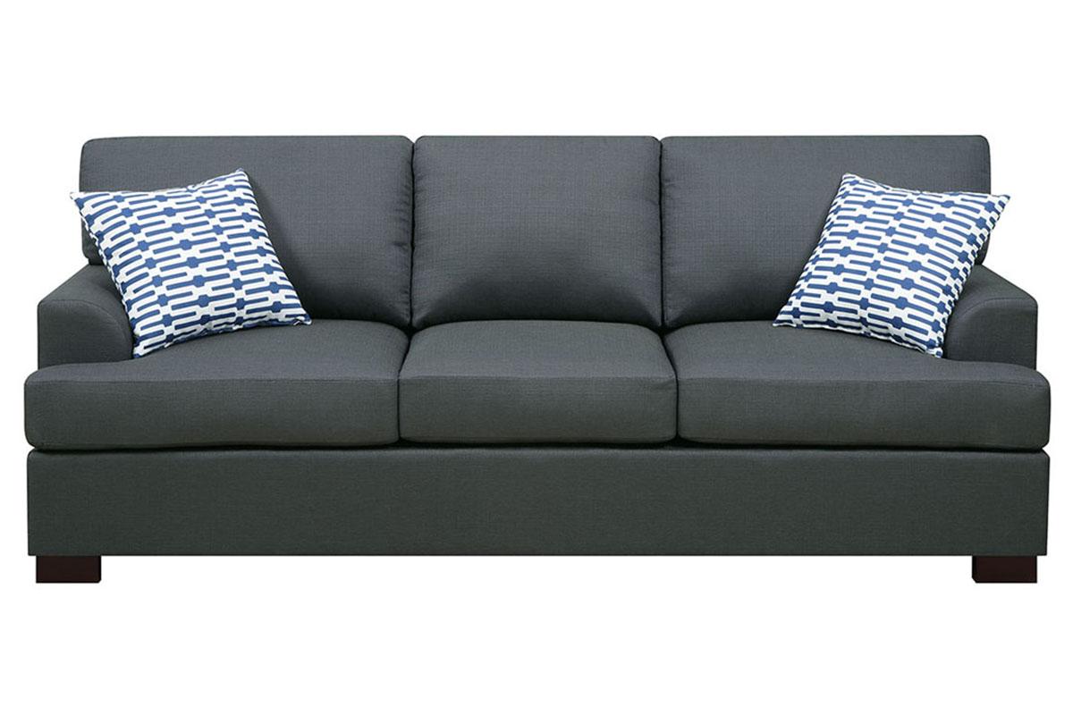 Modern Sofa F7992 F7992 in Black Fabric