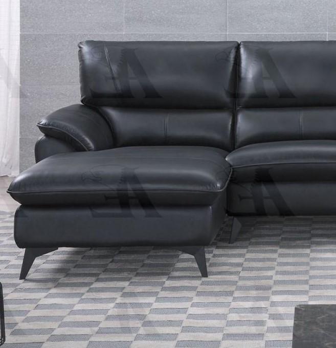 

                    
American Eagle Furniture EK-L153-BK Sectional Sofa Black Top grain leather Purchase 
