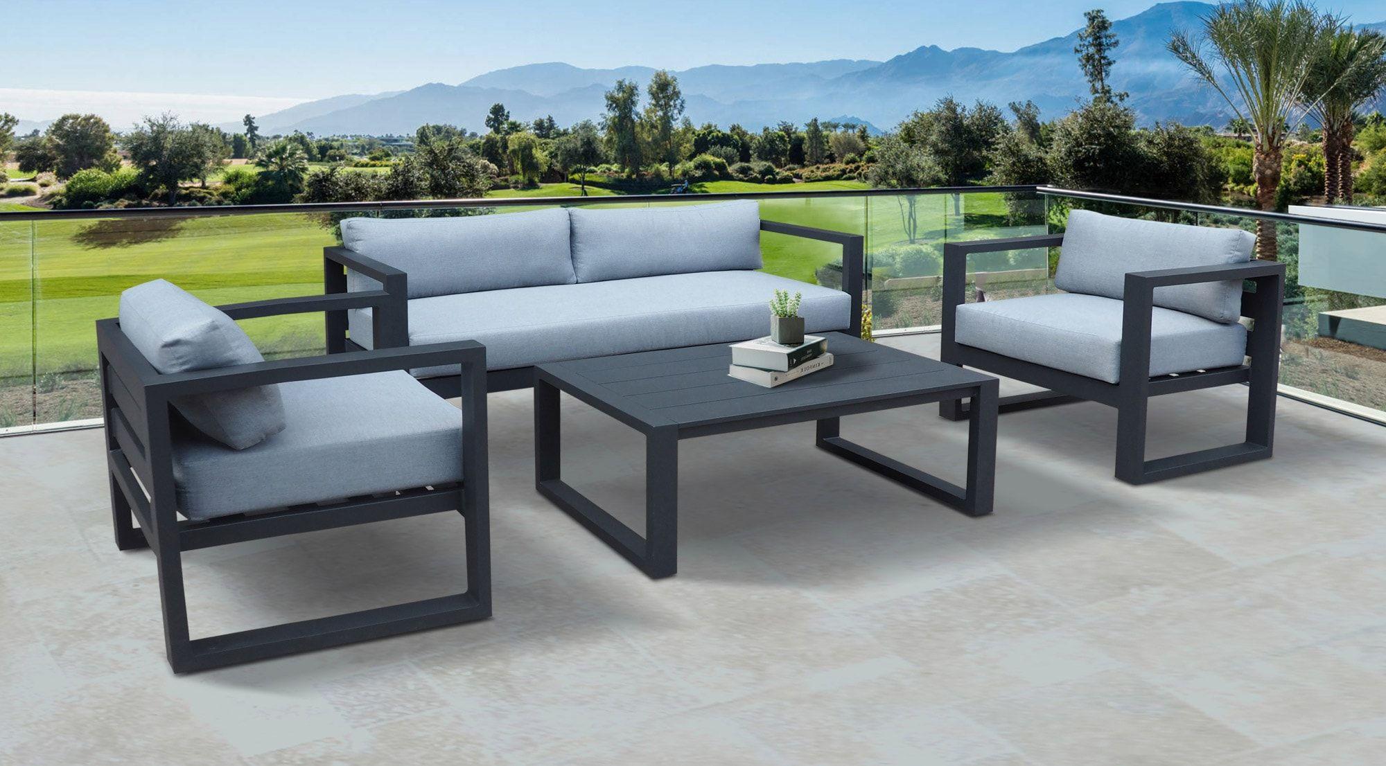 

    
Modern Black/Gray Aluminum Outdoor Conversation Set 4PCS VIG Furniture Renava Weber VGGE-AEGEAN-4PCS
