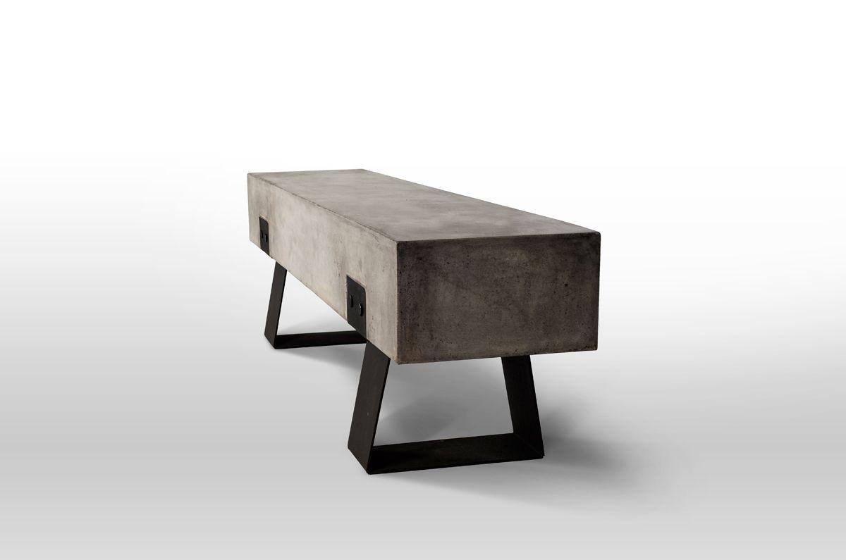 

    
Modern Black/Gray Concrete Bench VIG Furniture Modrest Haring VGGR611290
