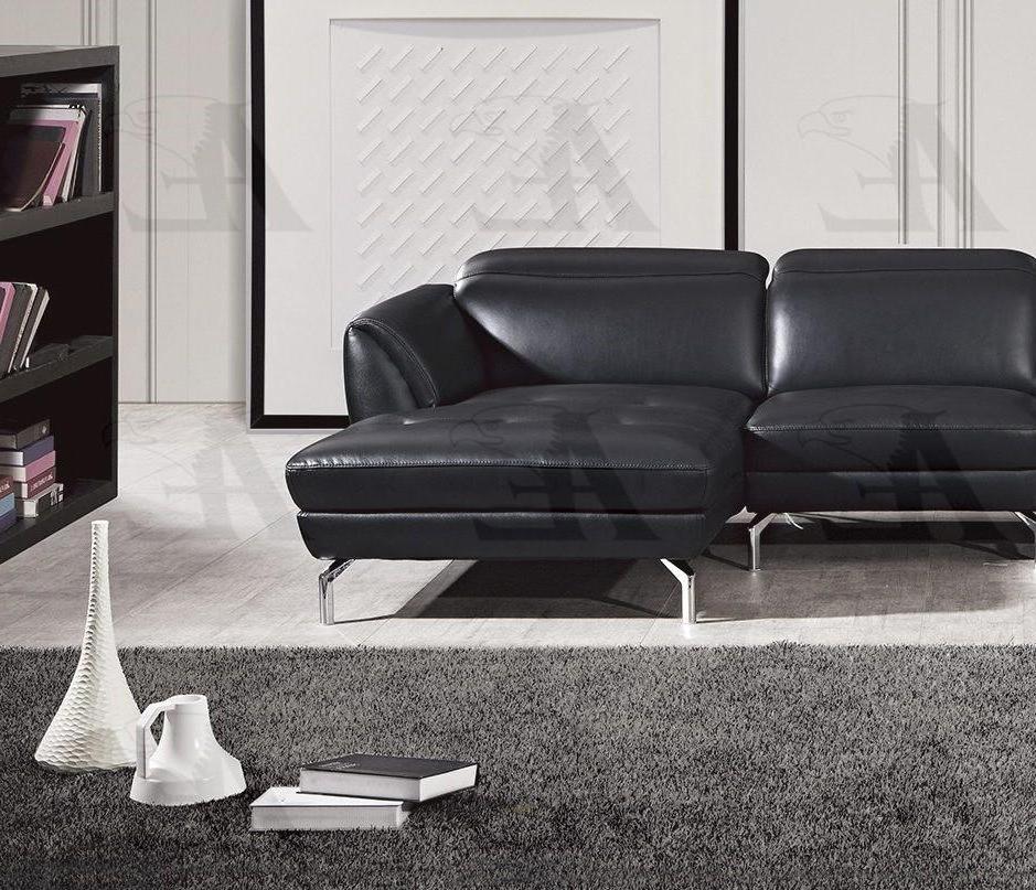 

                    
American Eagle Furniture EK-L023-BK Sectional Sofa Black Italian Leather Purchase 
