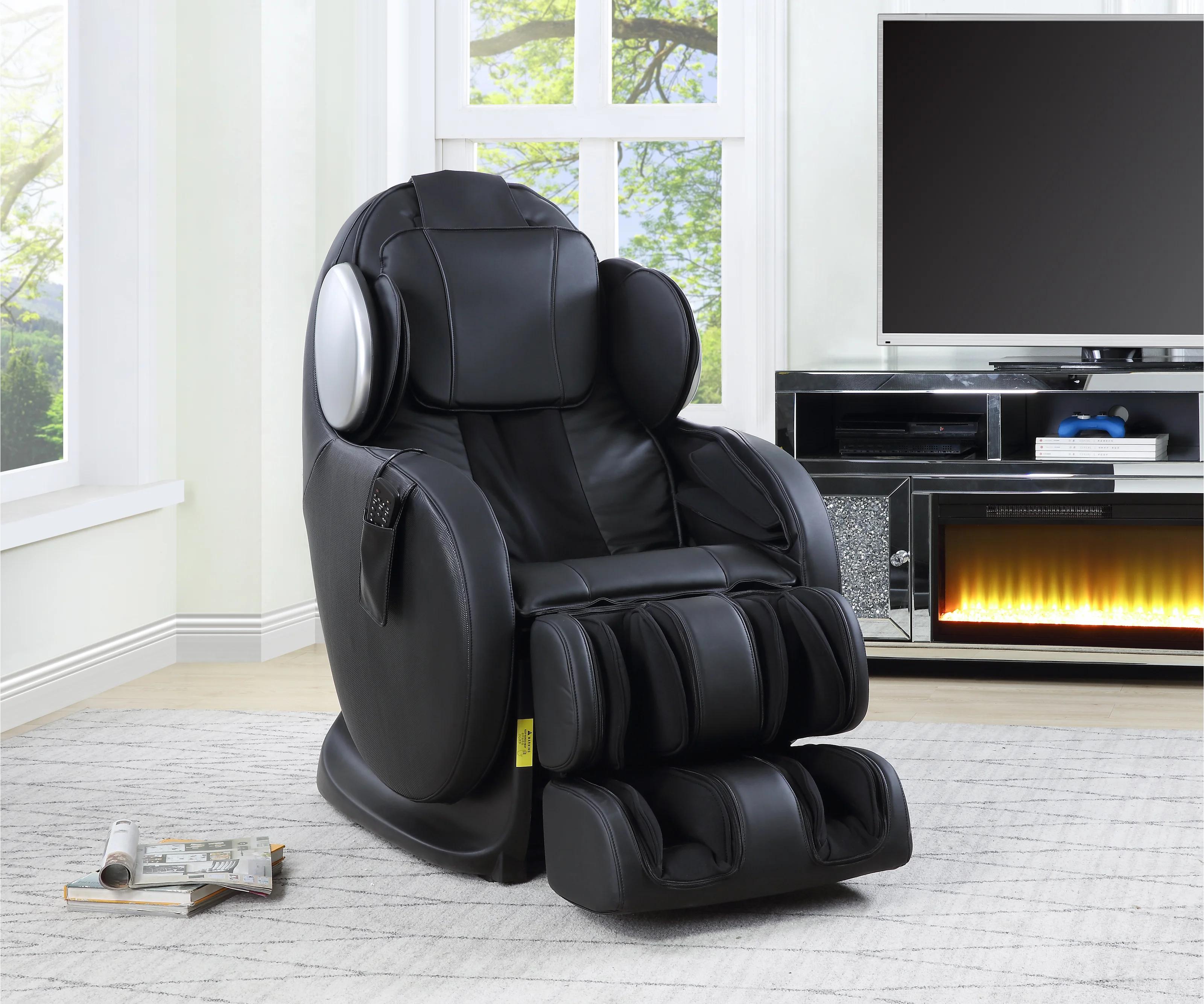

    
 Photo  Modern Black PU Massage Chair by Acme Pacari LV00570
