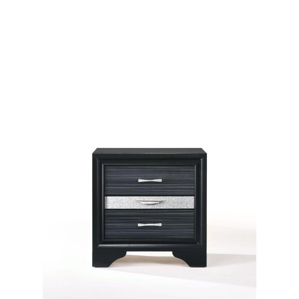 

    
Acme Furniture Rivas Bedroom Set Black 27760Q-6pcs
