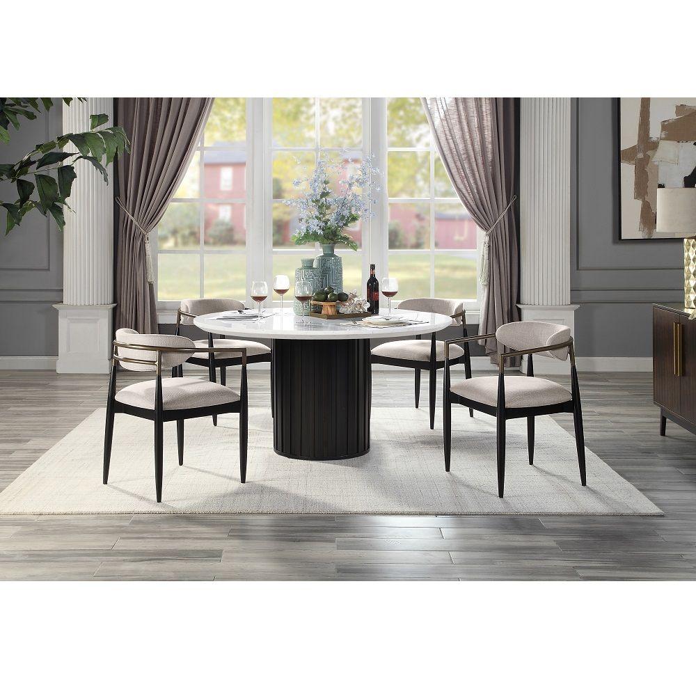 

    
Modern Black/White Wood Dining Room Set 5PCS Acme Jaramillo DN02141-5PCS
