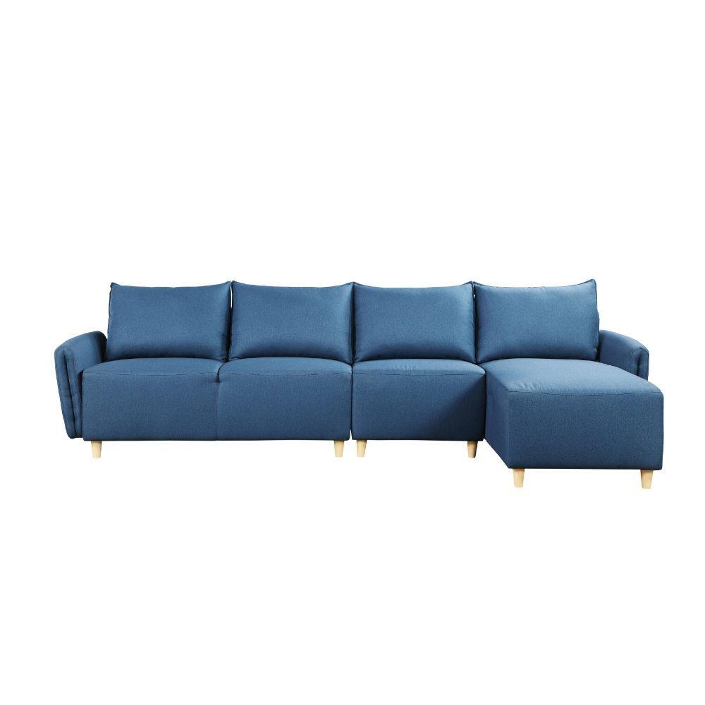 

    
Modern Blue Fabric L-shapes Sectional by Acme Marcin 51820-3pcs
