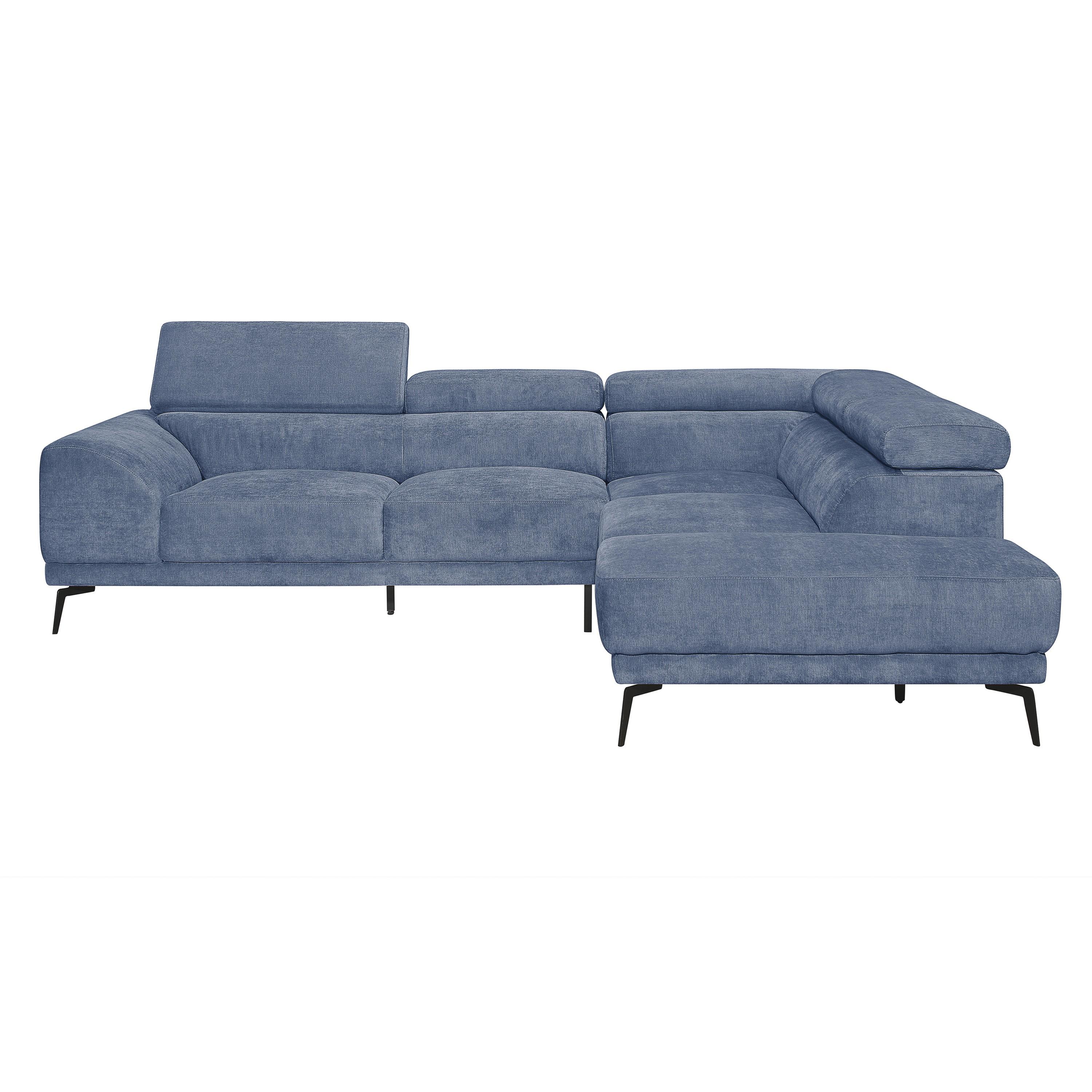 Modern Sectional Sofa 9409BUE*SC Medora 9409BUE*SC in Blue Polyester