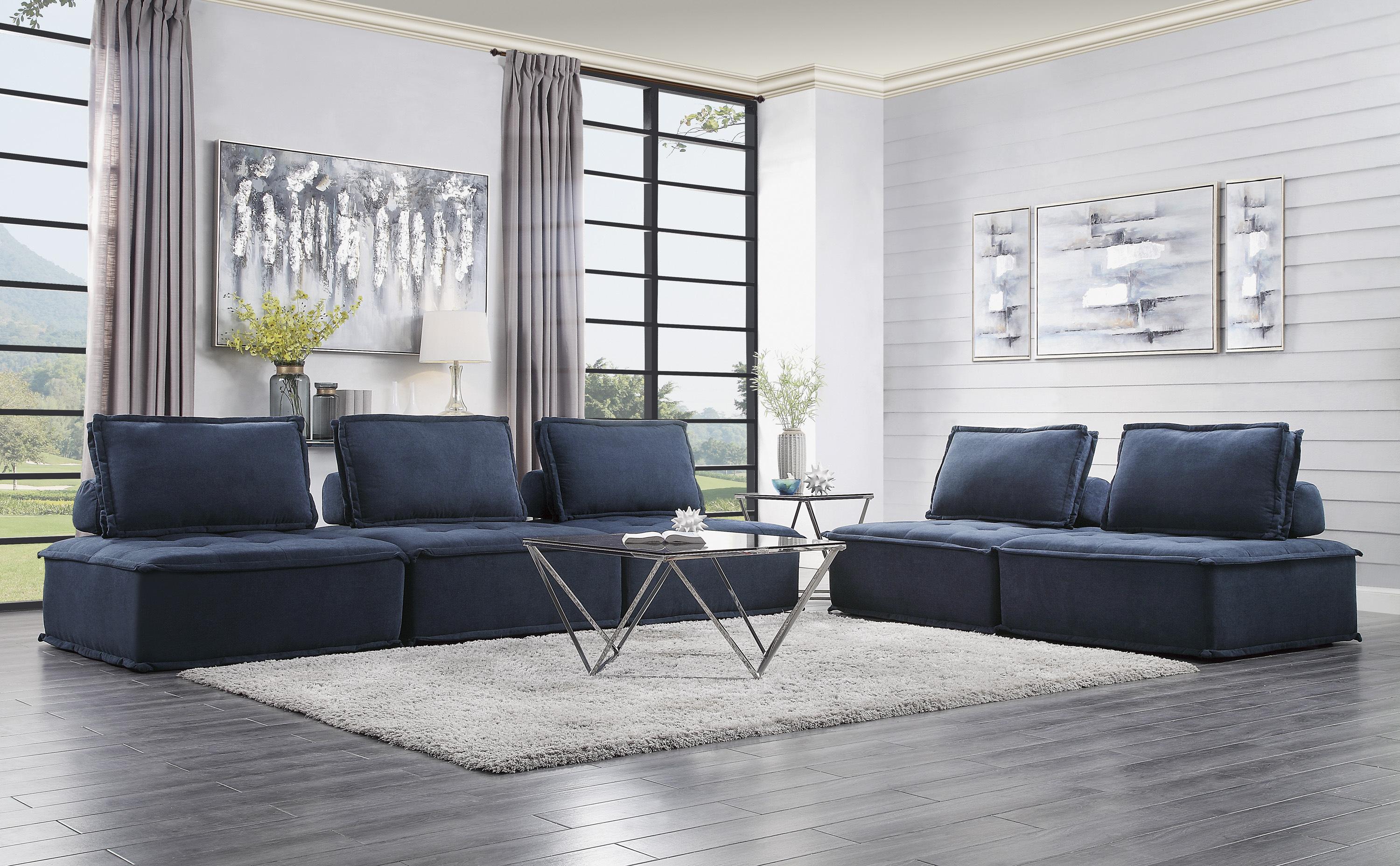 

    
9545BU-3* Modern Blue Textured 3-Piece Sofa Homelegance 9545BU-3* Ulrich
