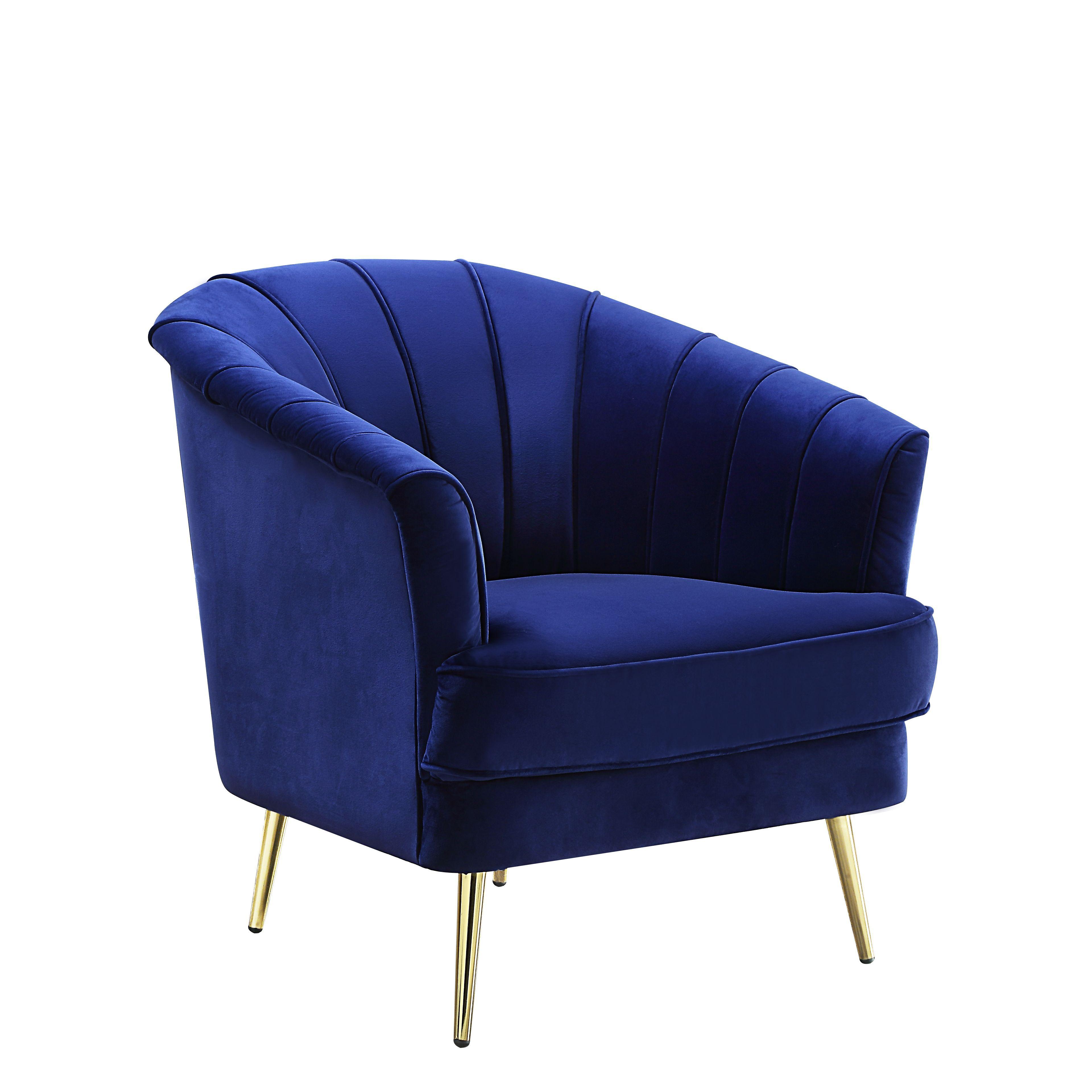 

    
Modern Blue Velvet Chair by Acme Eivor LV00211
