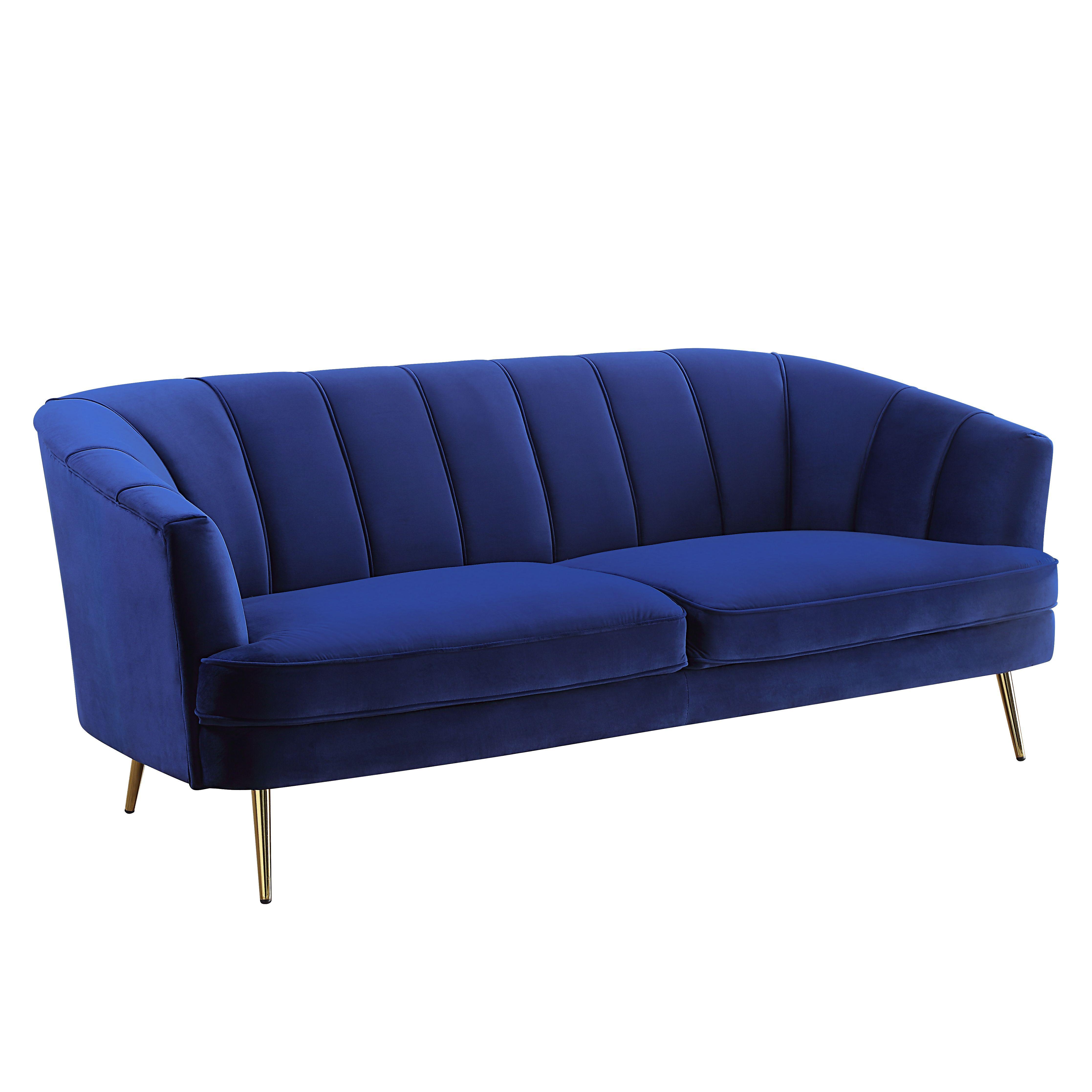 Modern Sofa Eivor LV00210 in Blue Velvet