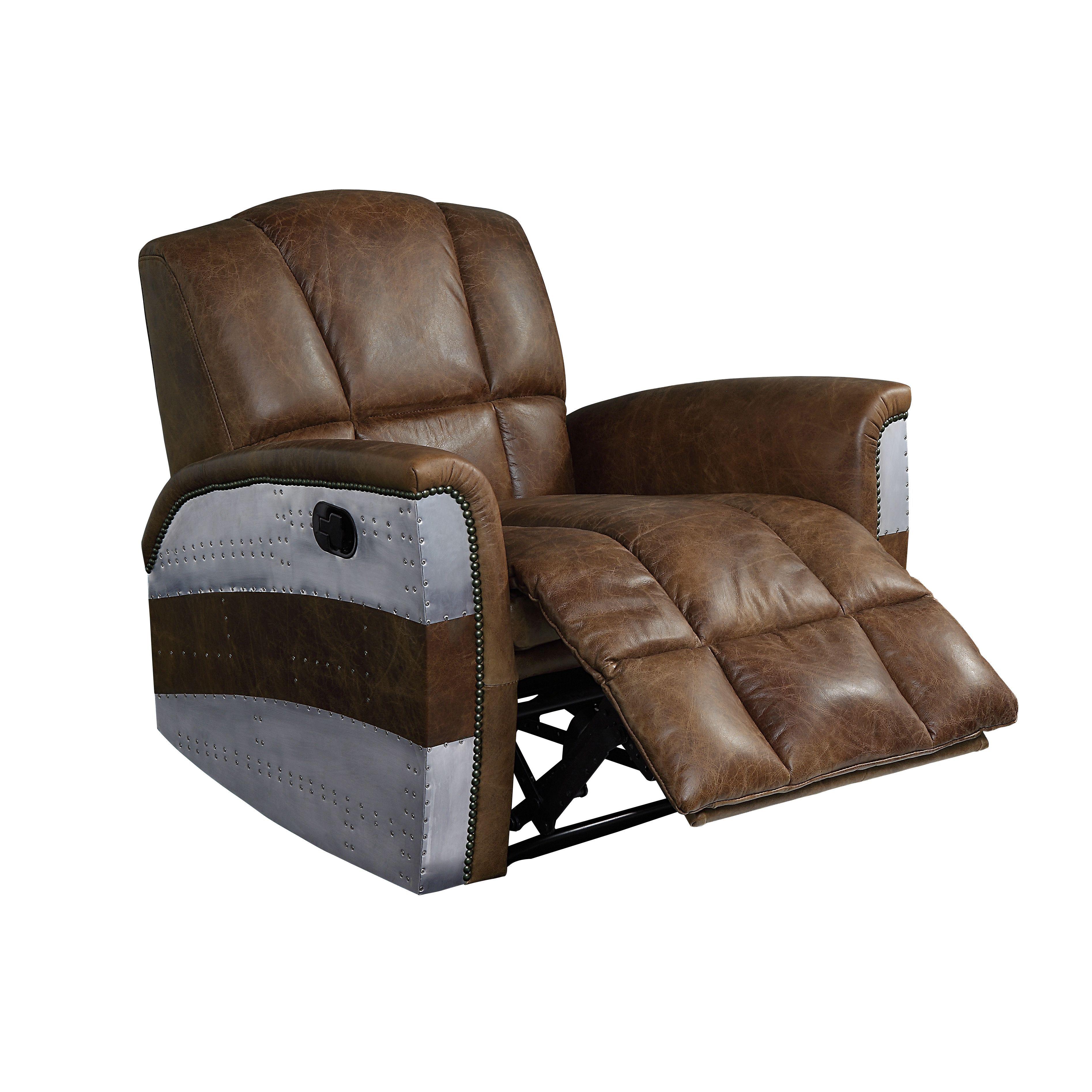 Modern Power recliner Brancaster Power Recliner 59718-R 59718-R in Brown Top grain leather