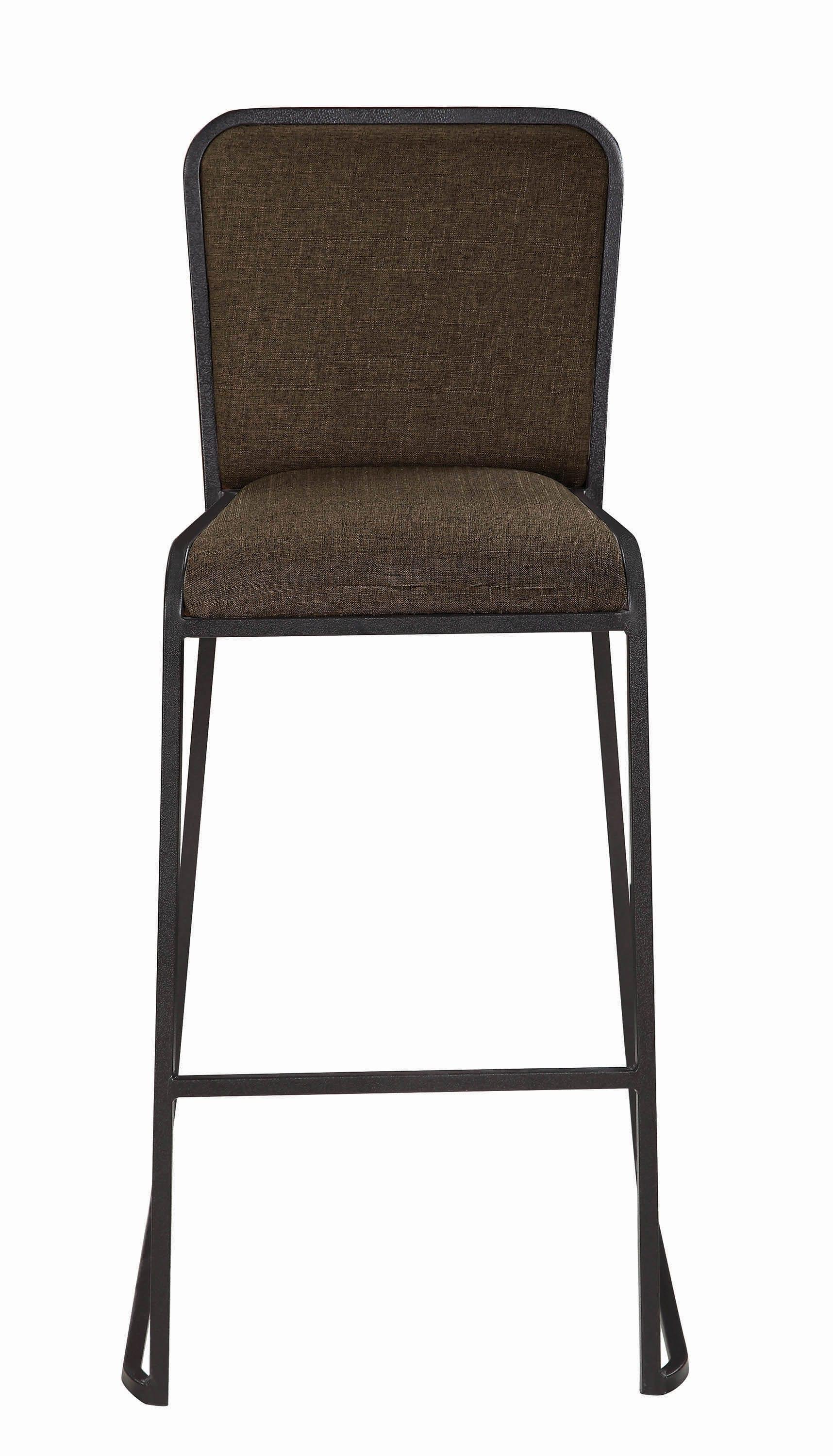 

    
Modern Brown Fabric Upholstery Bar stool Set 4 pcs by Coaster
