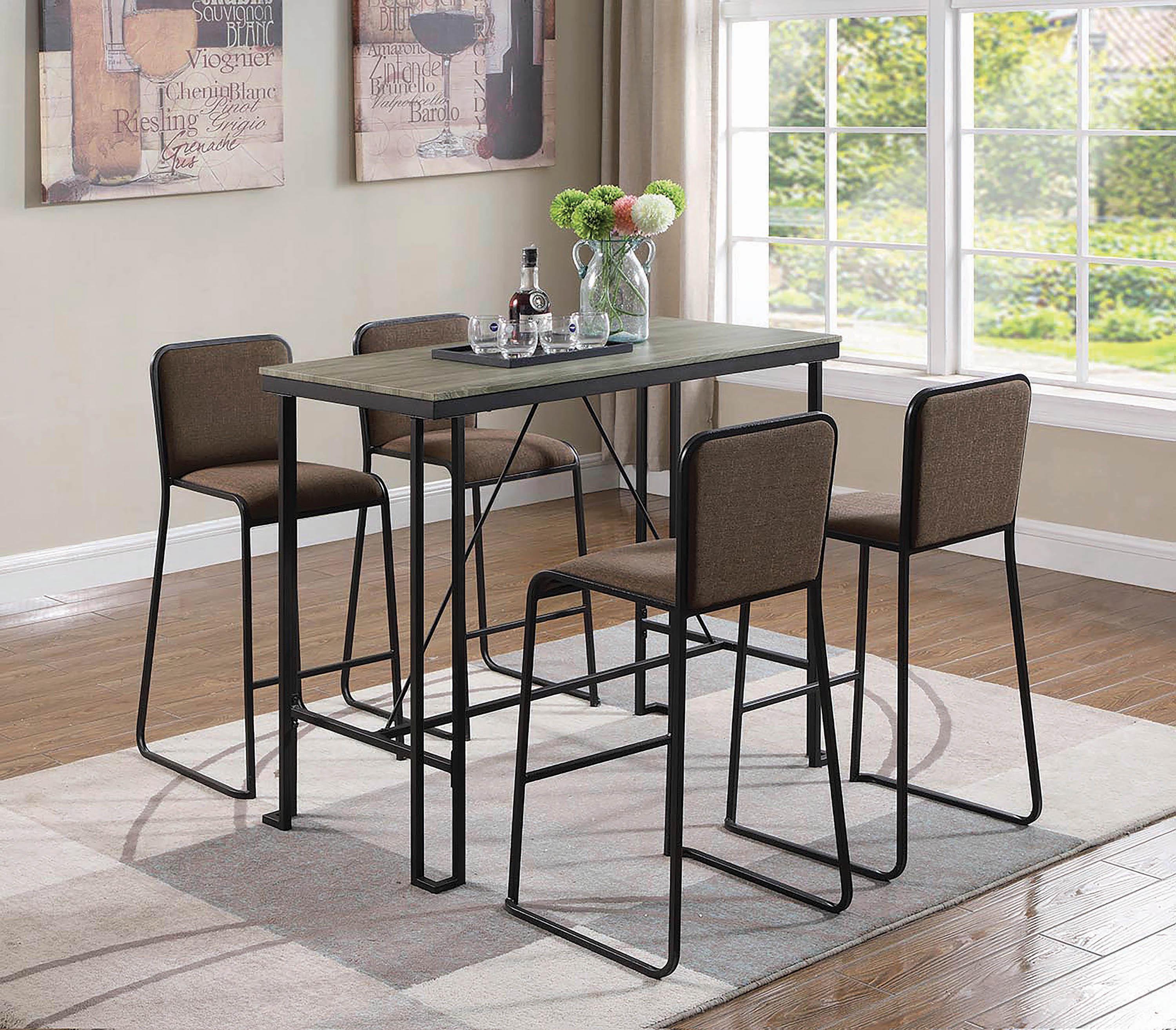 

    
182132 Modern Brown Fabric Upholstery Bar stool Set 4 pcs by Coaster
