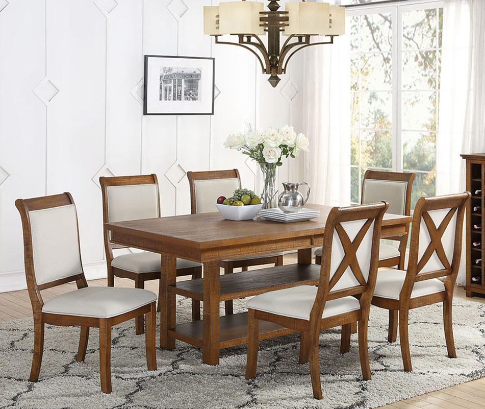 

    
Brown Wood Dining Table F2451 Poundex Modern Contemporary
