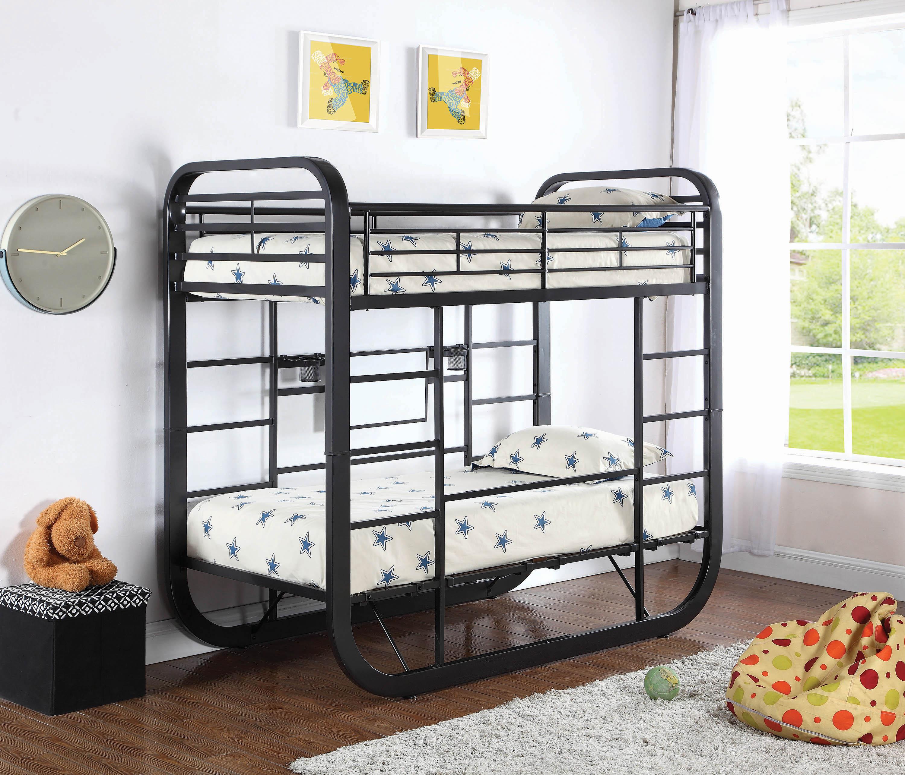 

    
Modern Brown Wood Twin / twin workstation bunk bed Archer by Coaster
