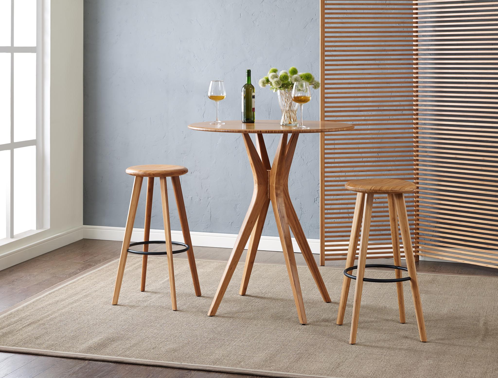 Modern Bar Stool Mimosa G0064CA in Caramelized, Brown Lacquer