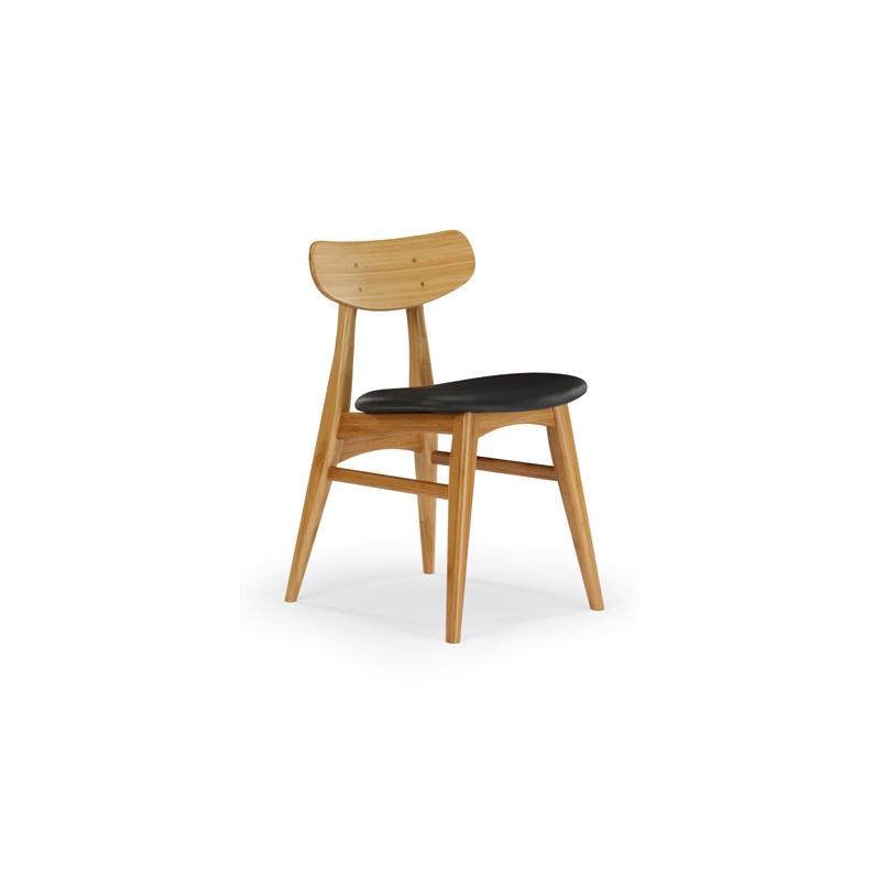 Modern Dining Side Chair Cassia GCA002CA in Caramelized, Brown Eco Leather