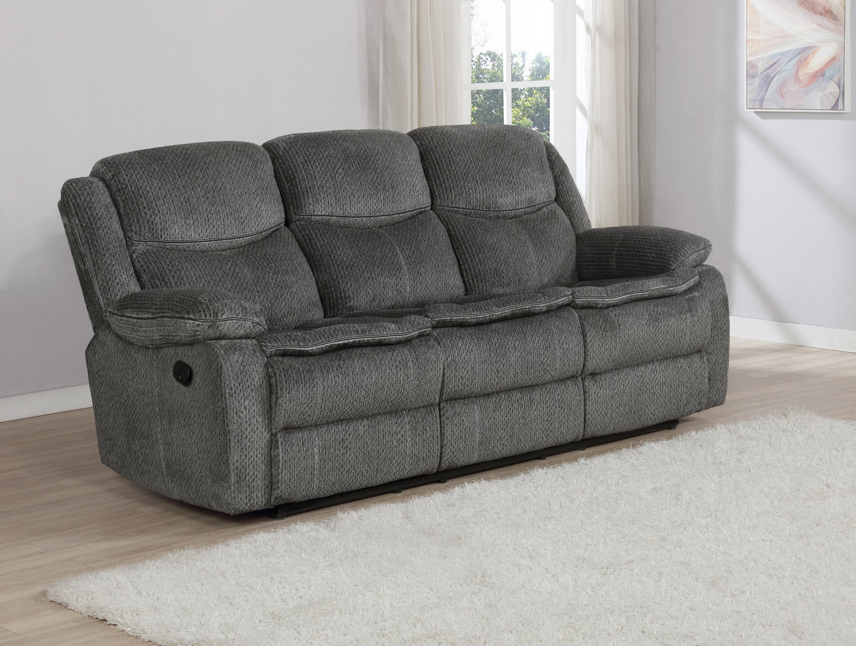 

                    
Buy Modern Charcoal Chenille Motion Sofa Coaster 610254 Jennings
